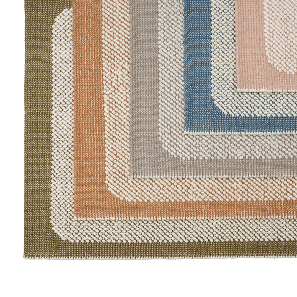 Teppich PEBBLE blau mit beige