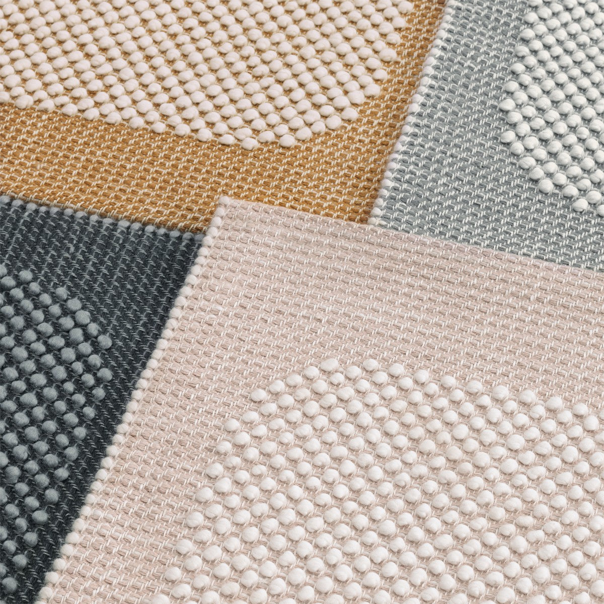 Teppich PEBBLE blau mit beige