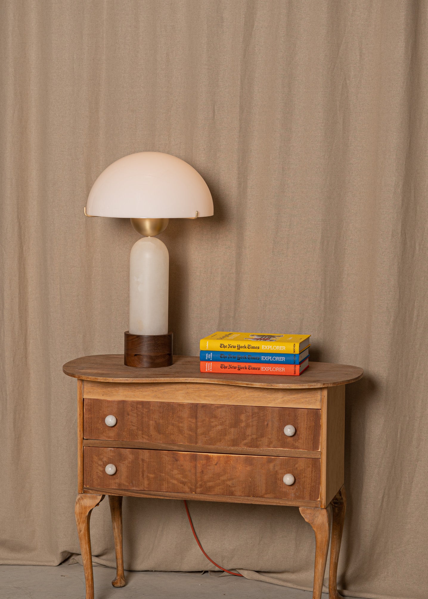 PEONO Table Lamp White Alabaster