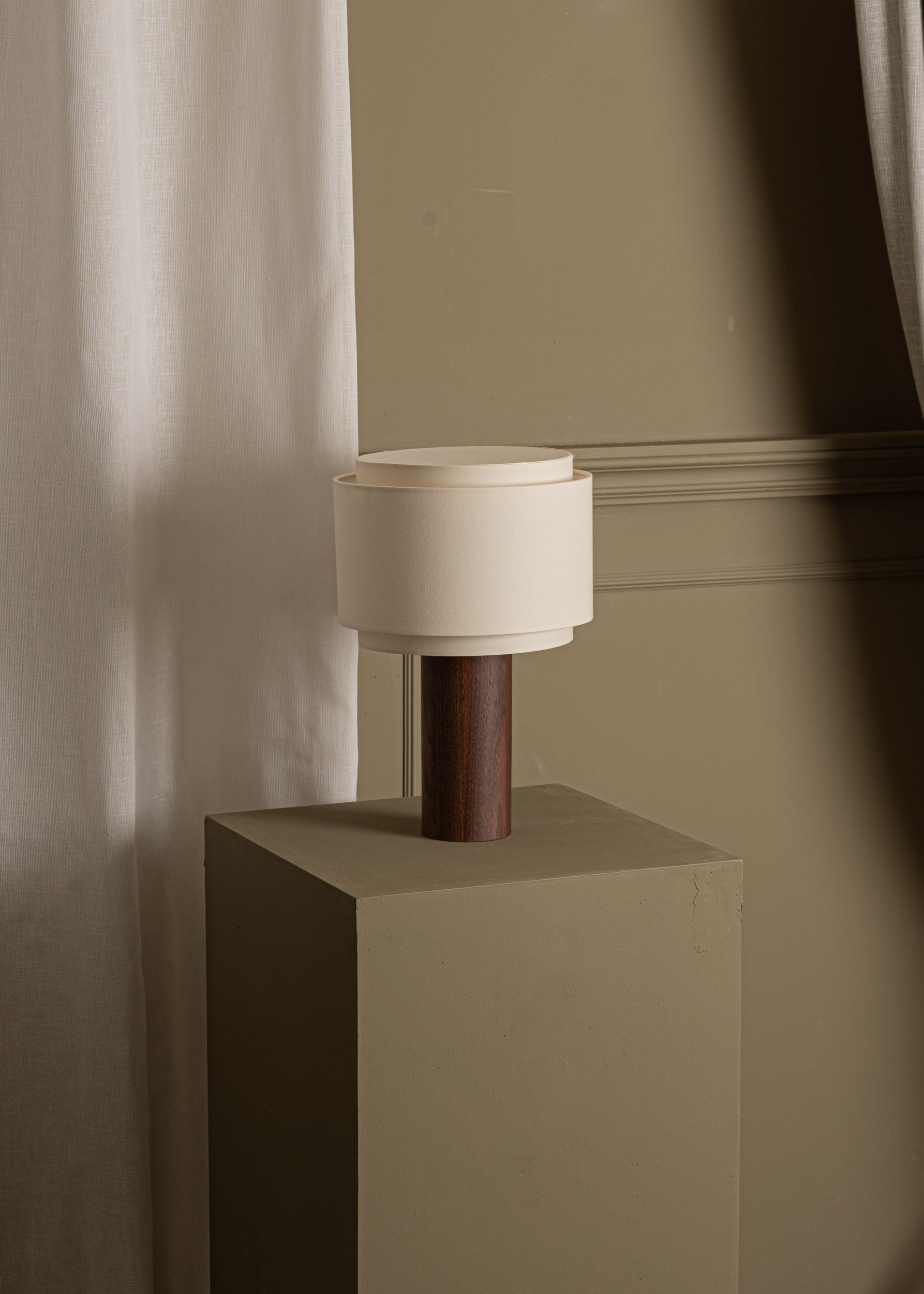 PIPITO DOUBLE Table Lamp Walnut Wood