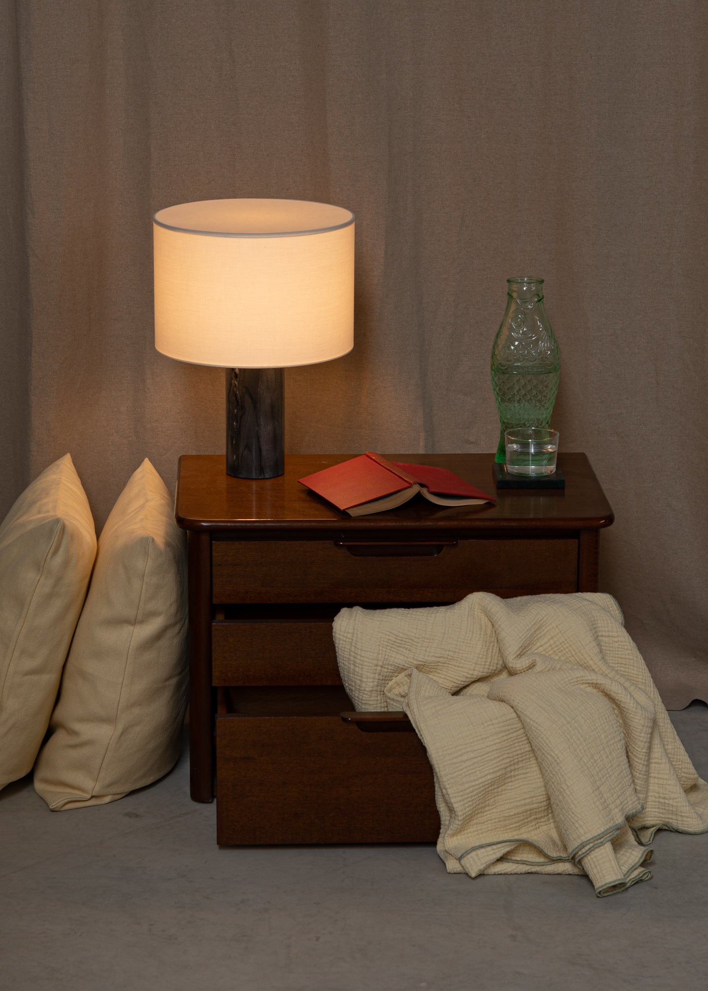 Tischlampe PIPITO schwarzer Marmor