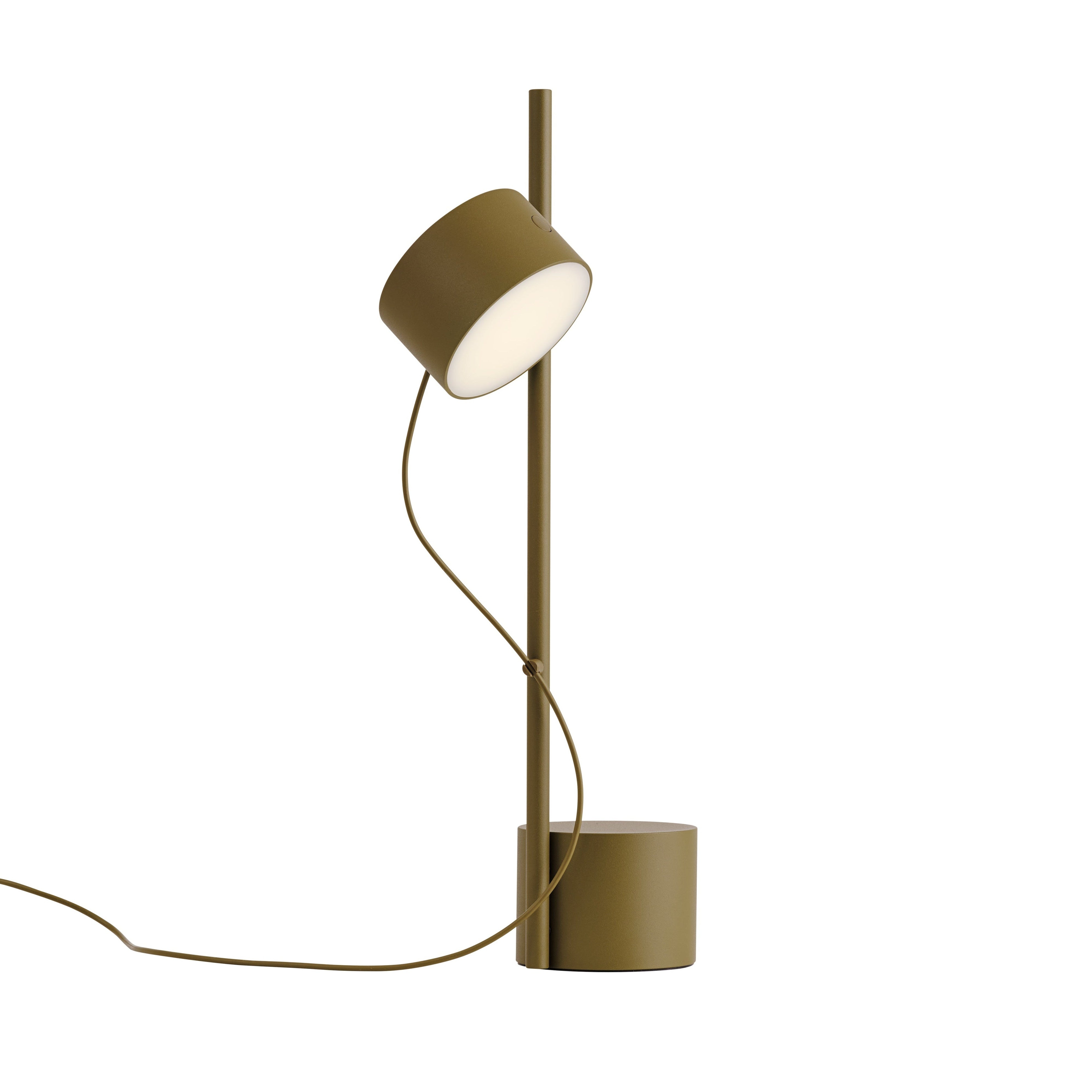 Lampa stołowa POST brązowo-zielony