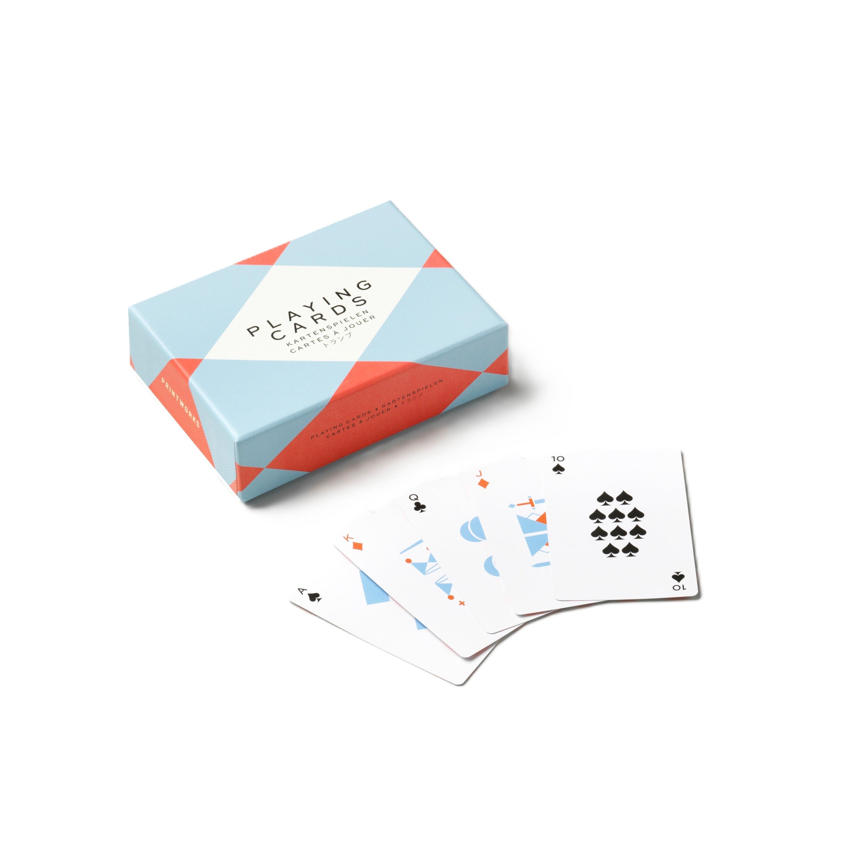 Spielkarten PLAYING CARDS blau mit rot