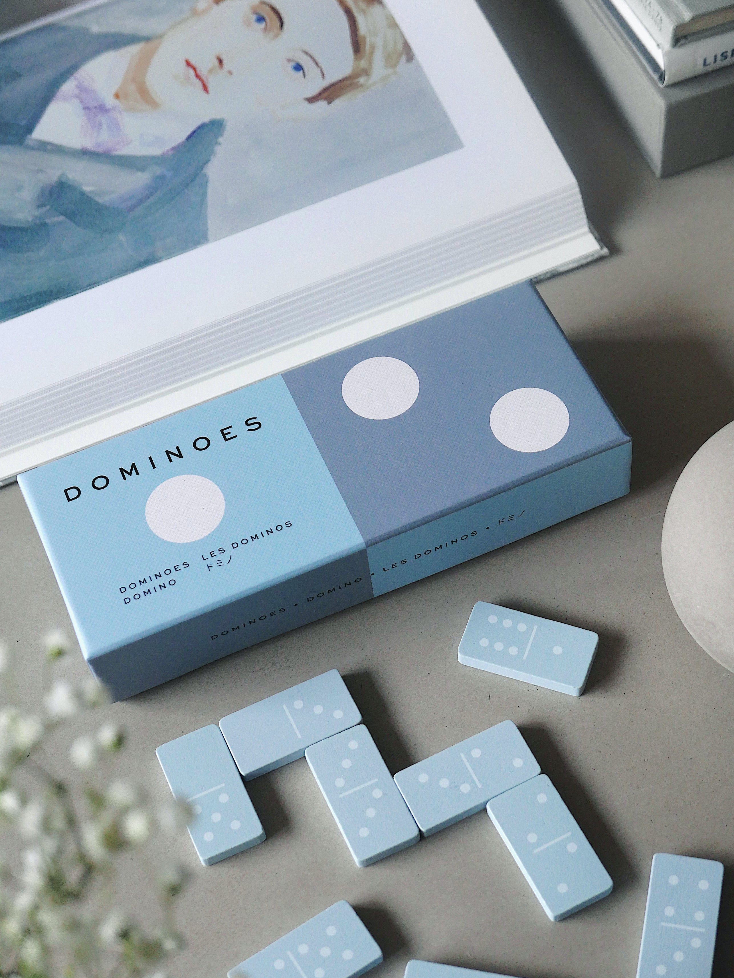 Gra DOMINO grau mit Blau