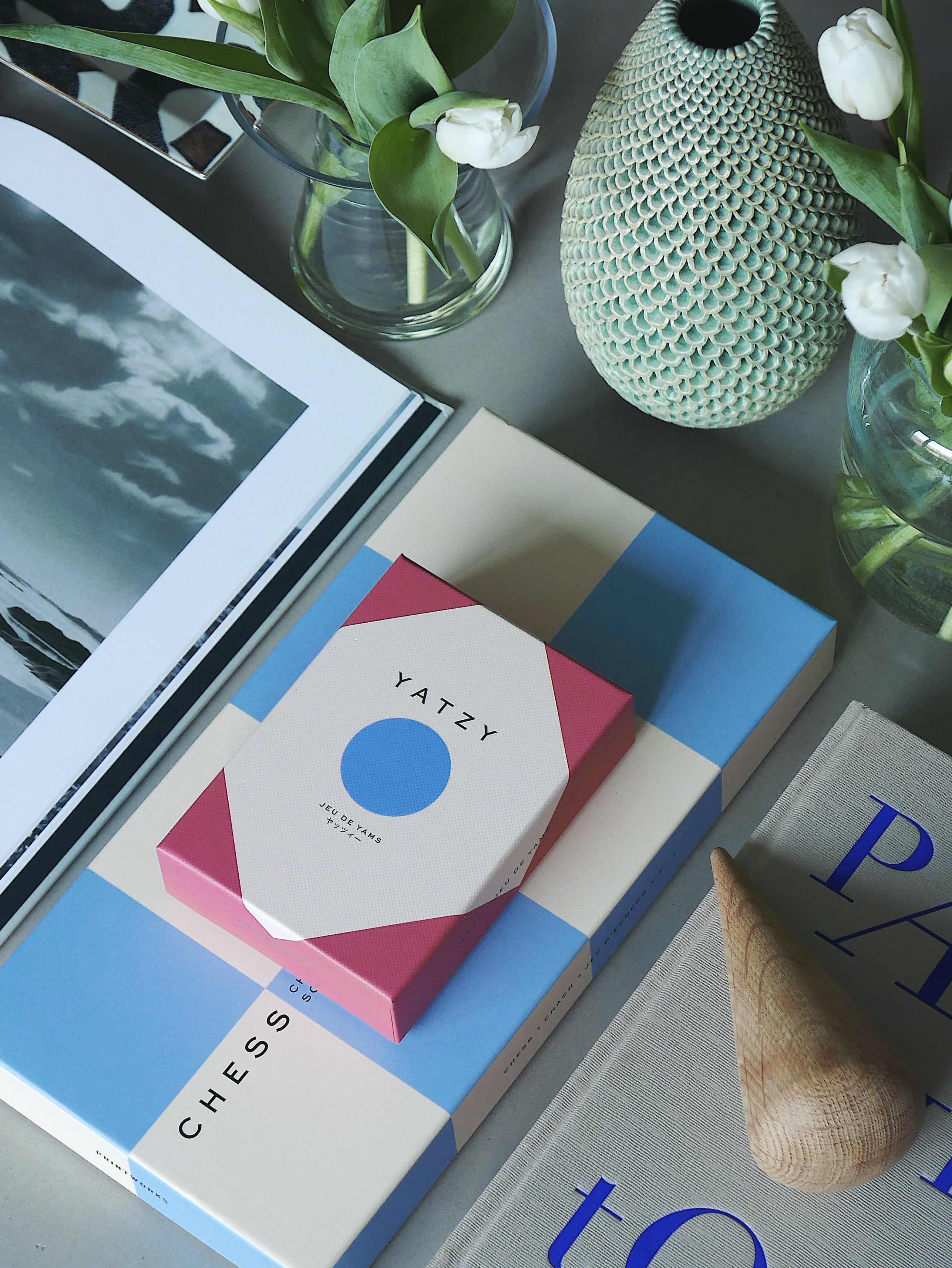 YATZY Würfelspiel rot mit beige