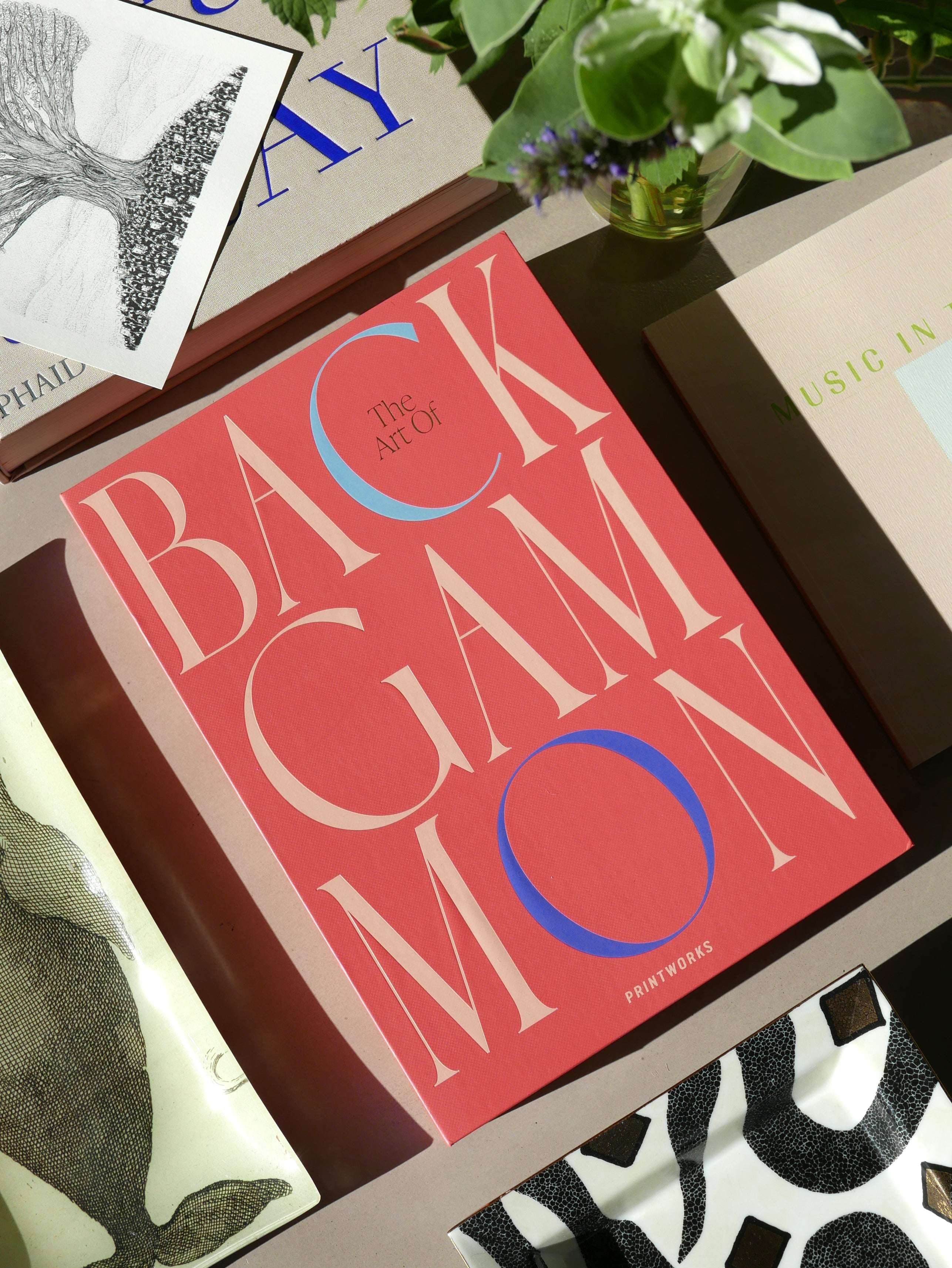 Backgammon-Spielset ART OF BACKGAMMON rot mit blau