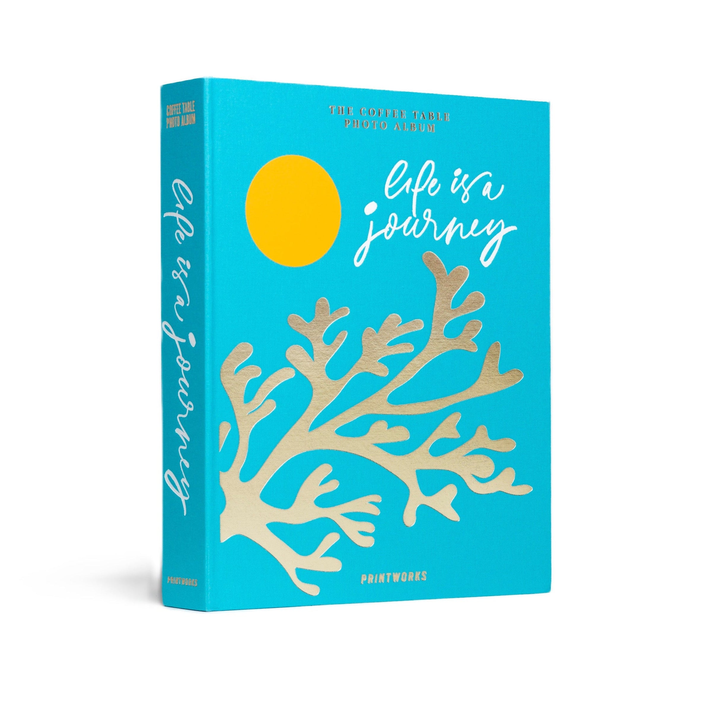 Photo Album LIFE IS A JOURNEY turquoise with gold