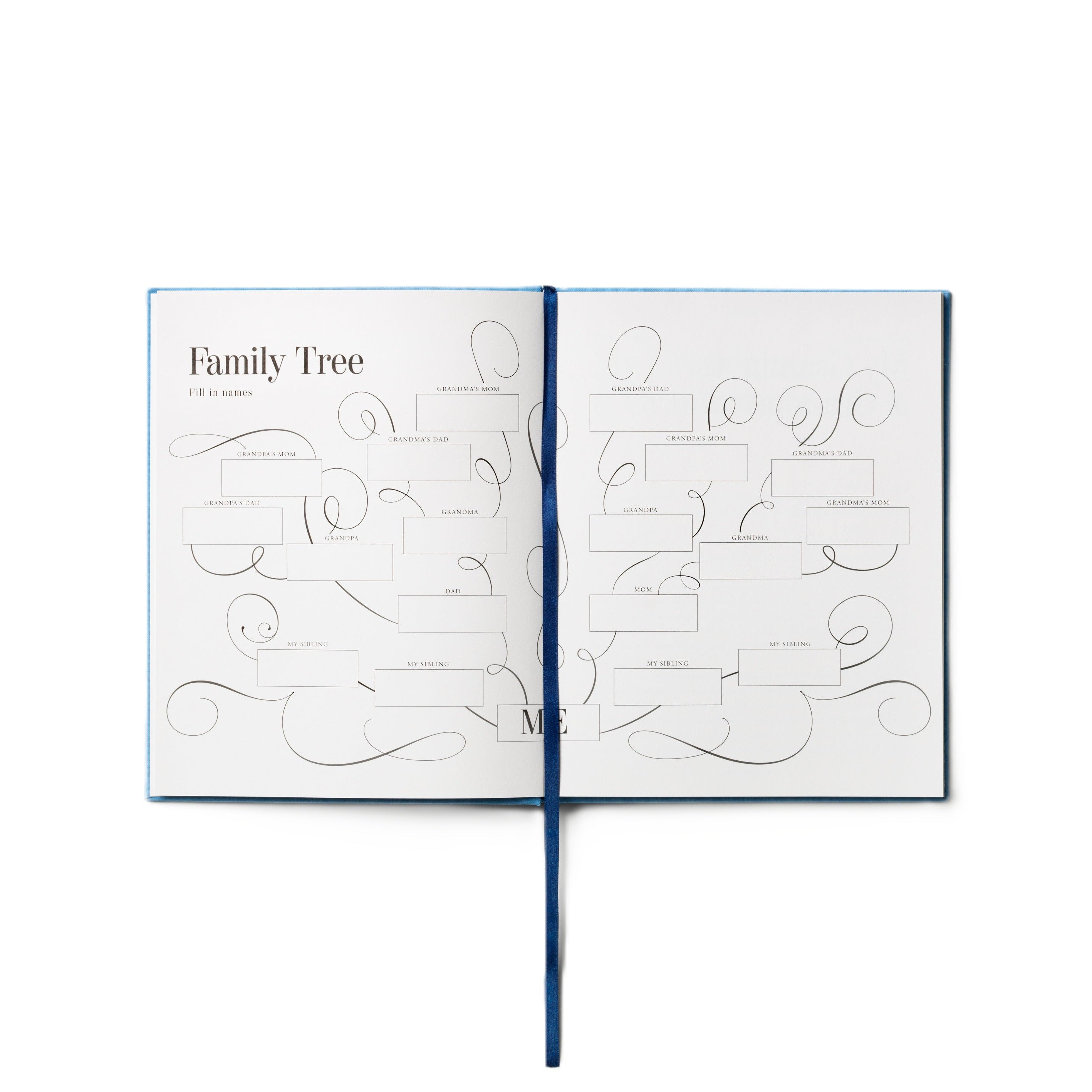 Once Upon A Time Memory Book in Navy Blue with Blue