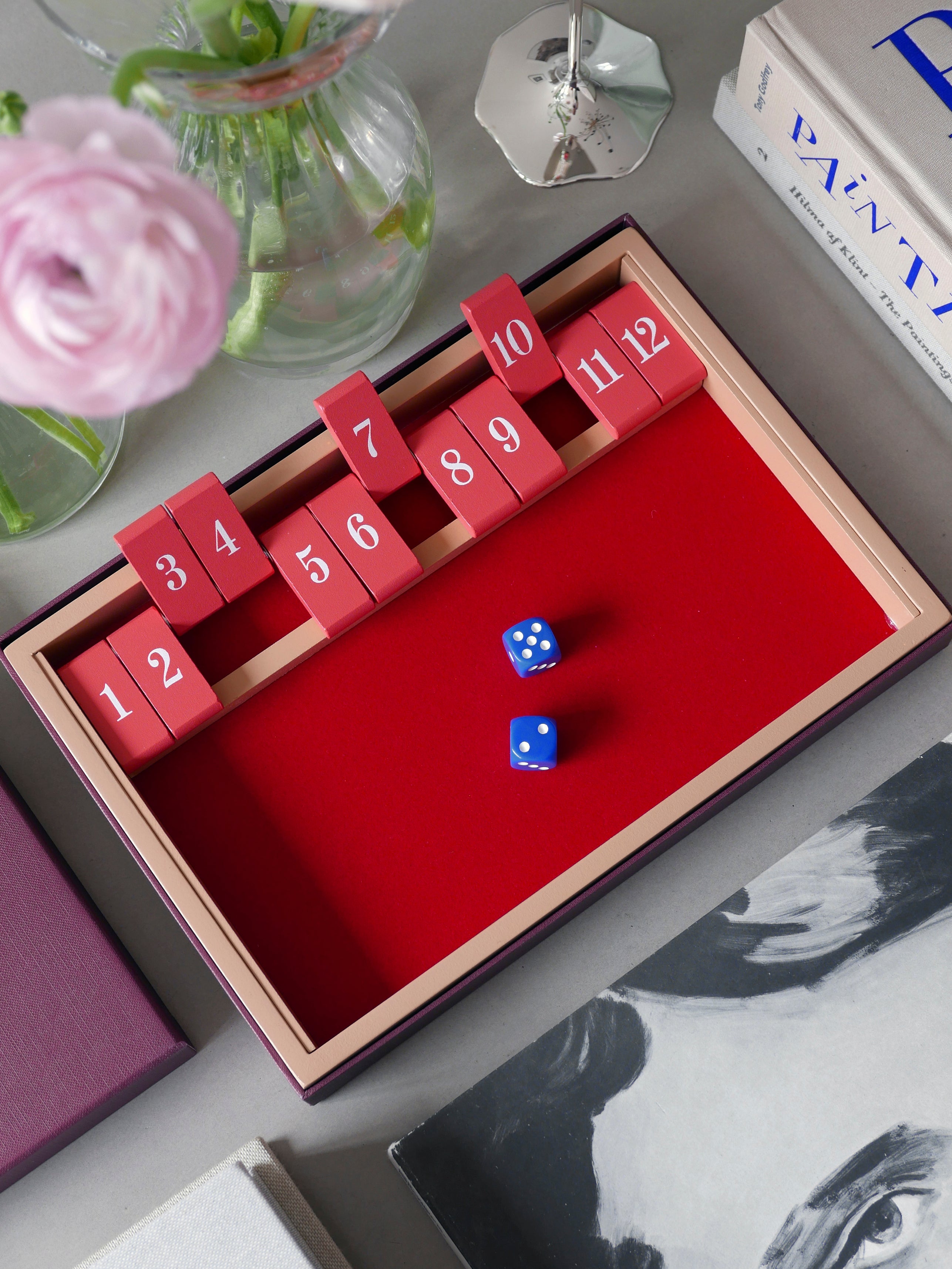 Brettspiel SHUT THE BOX bordeaux