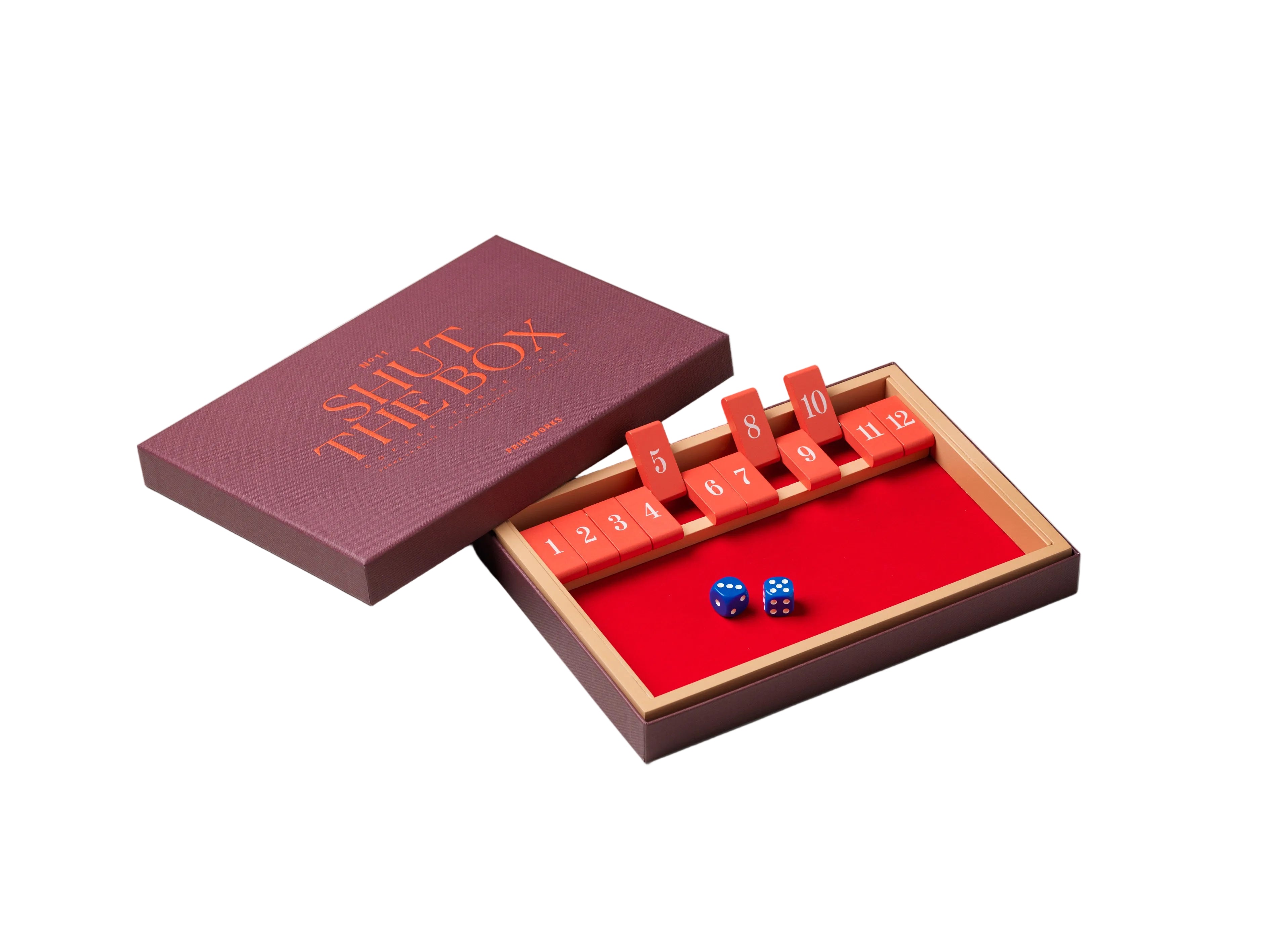 Brettspiel SHUT THE BOX bordeaux