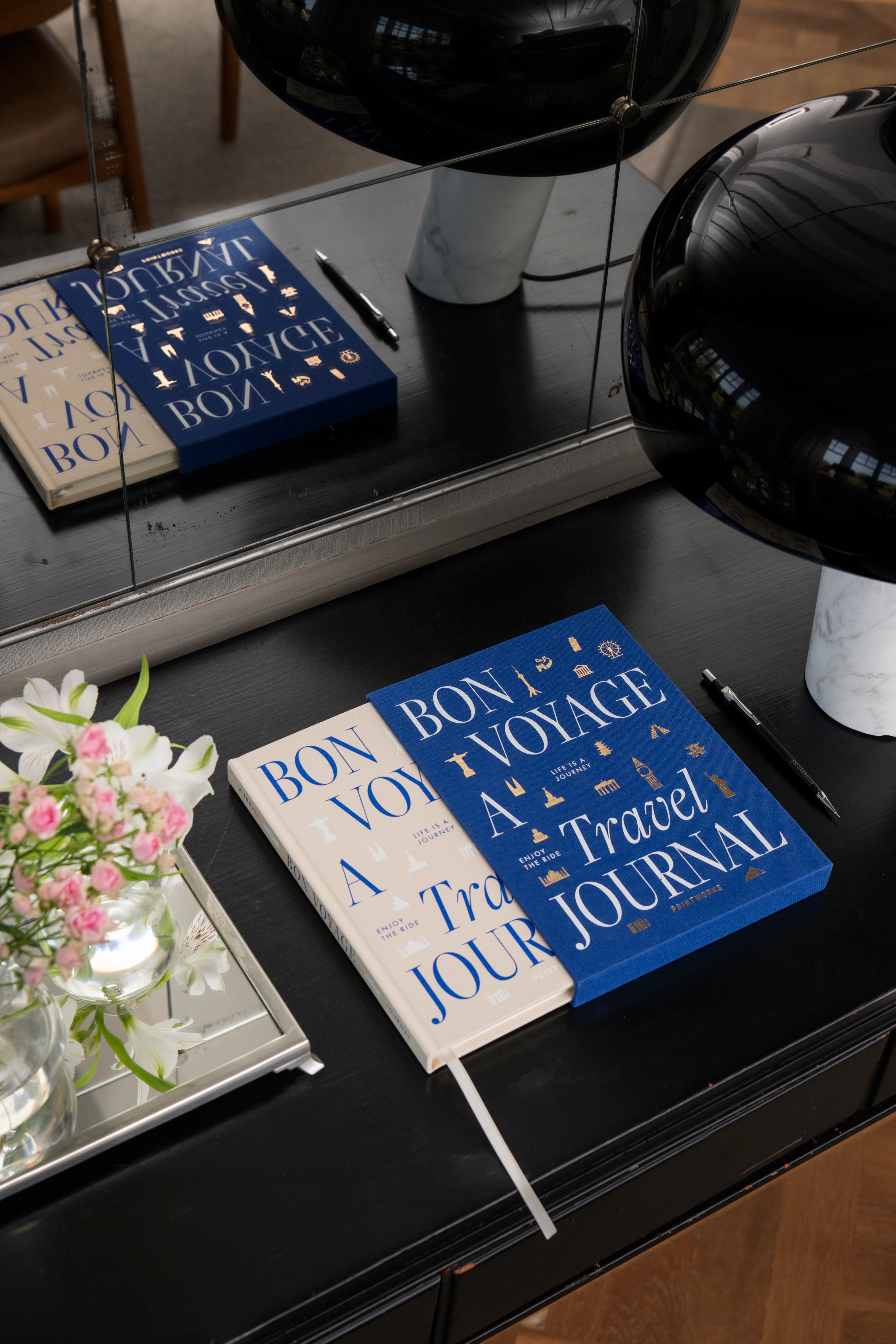 Reisejournal TRAVEL JOURNAL navy mit beige