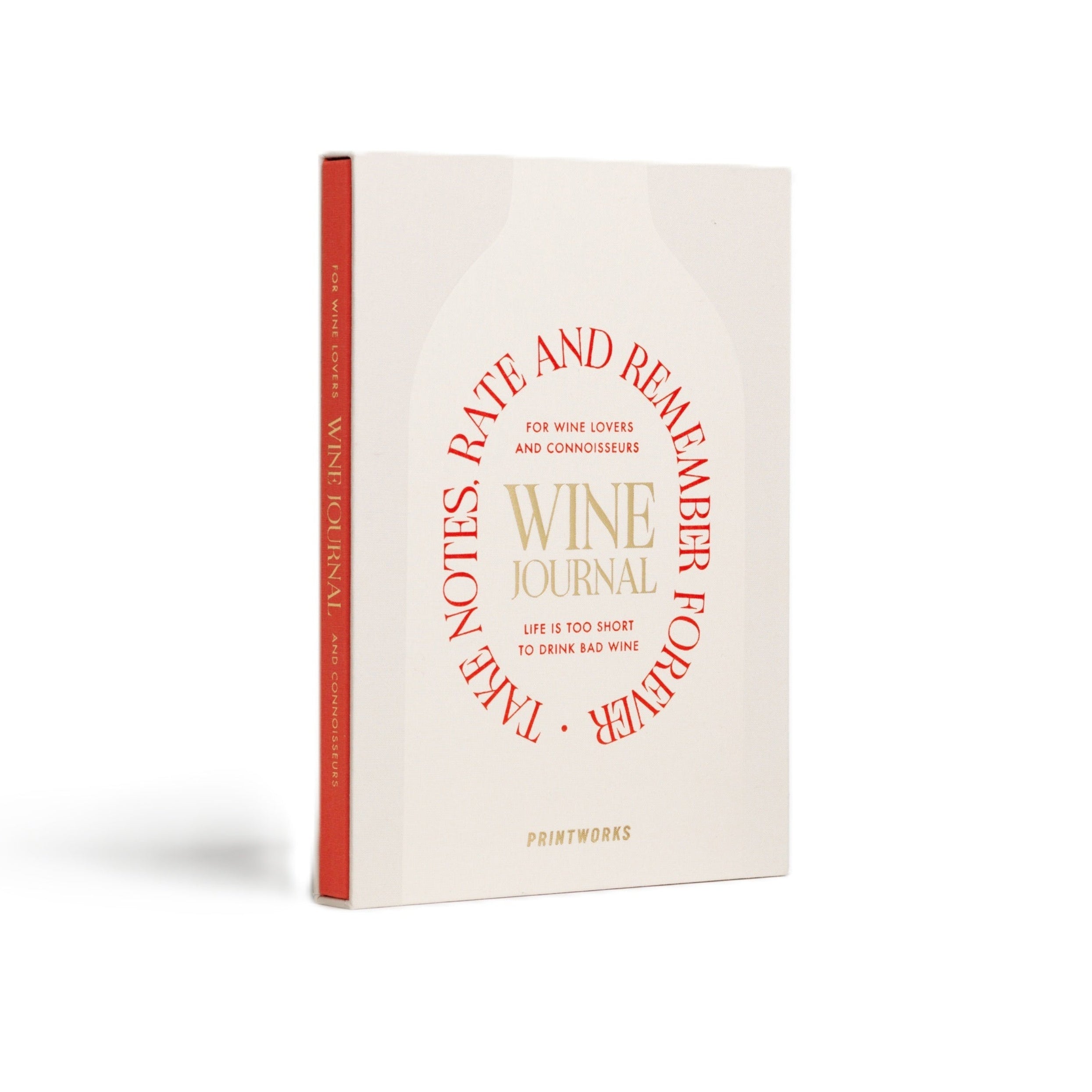 Weinverkostungsjournal WINE TASTING beige mit Rot