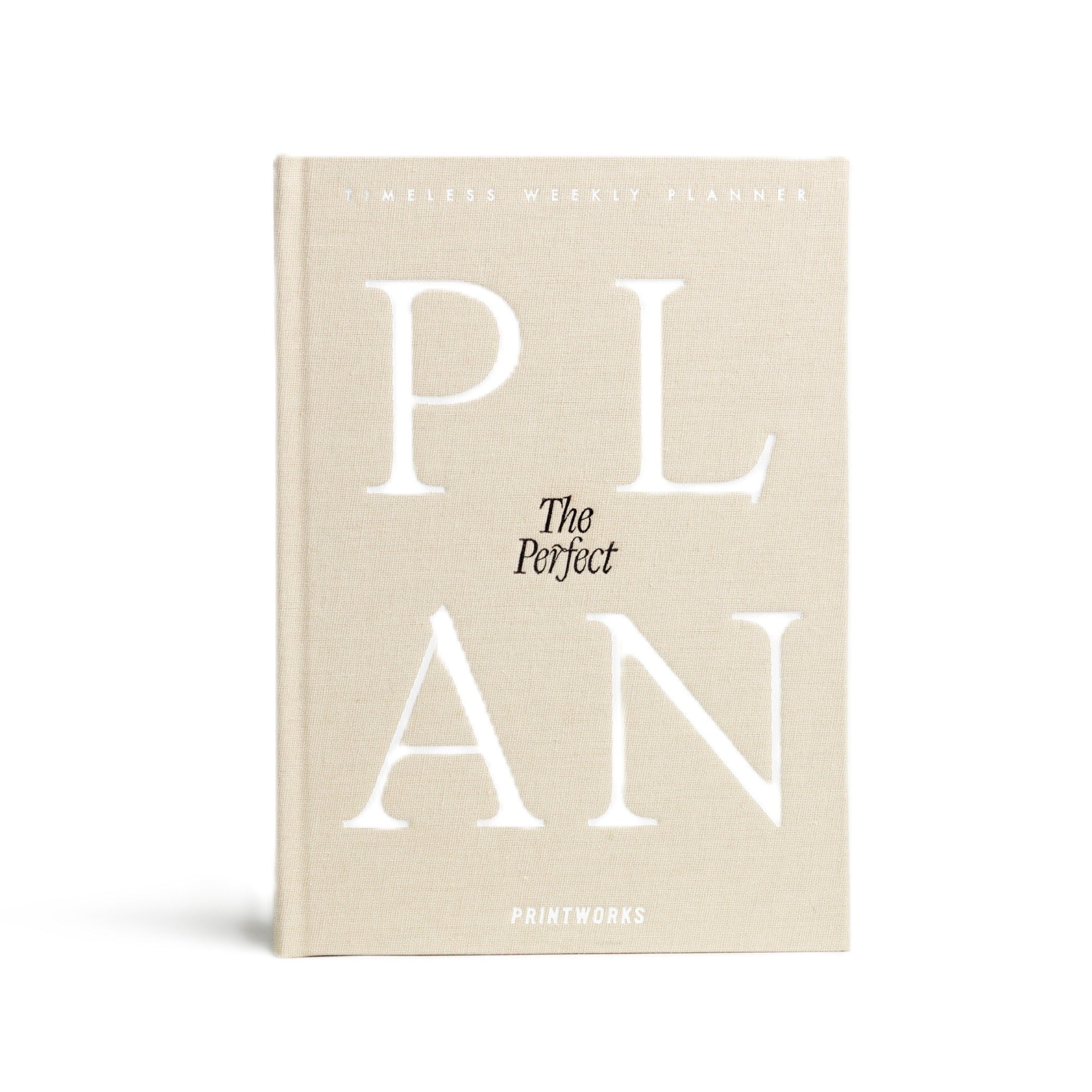 Weekly Planner THE PERFECT PLAN beige with white