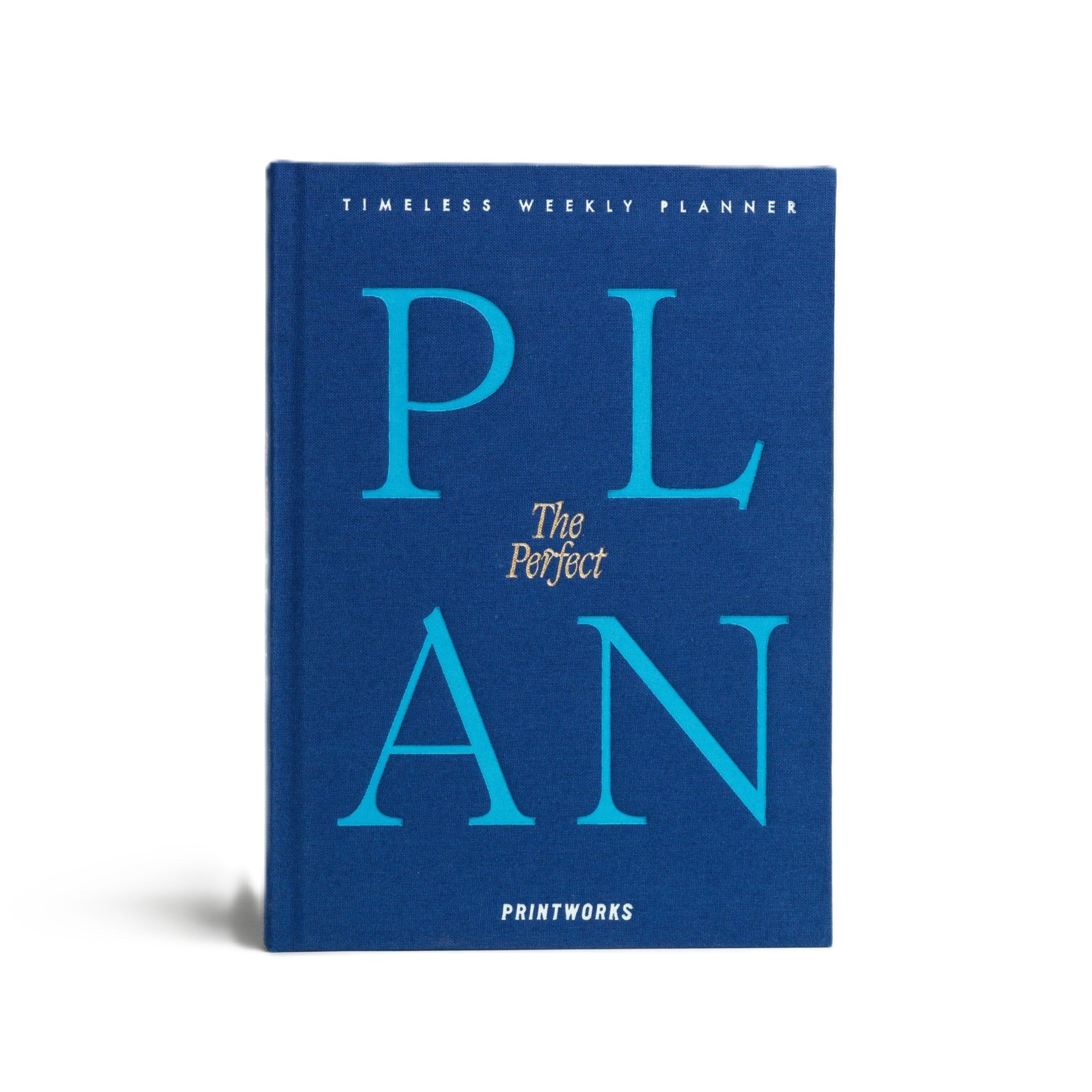 Weekly Planner THE PERFECT PLAN navy blue with blue