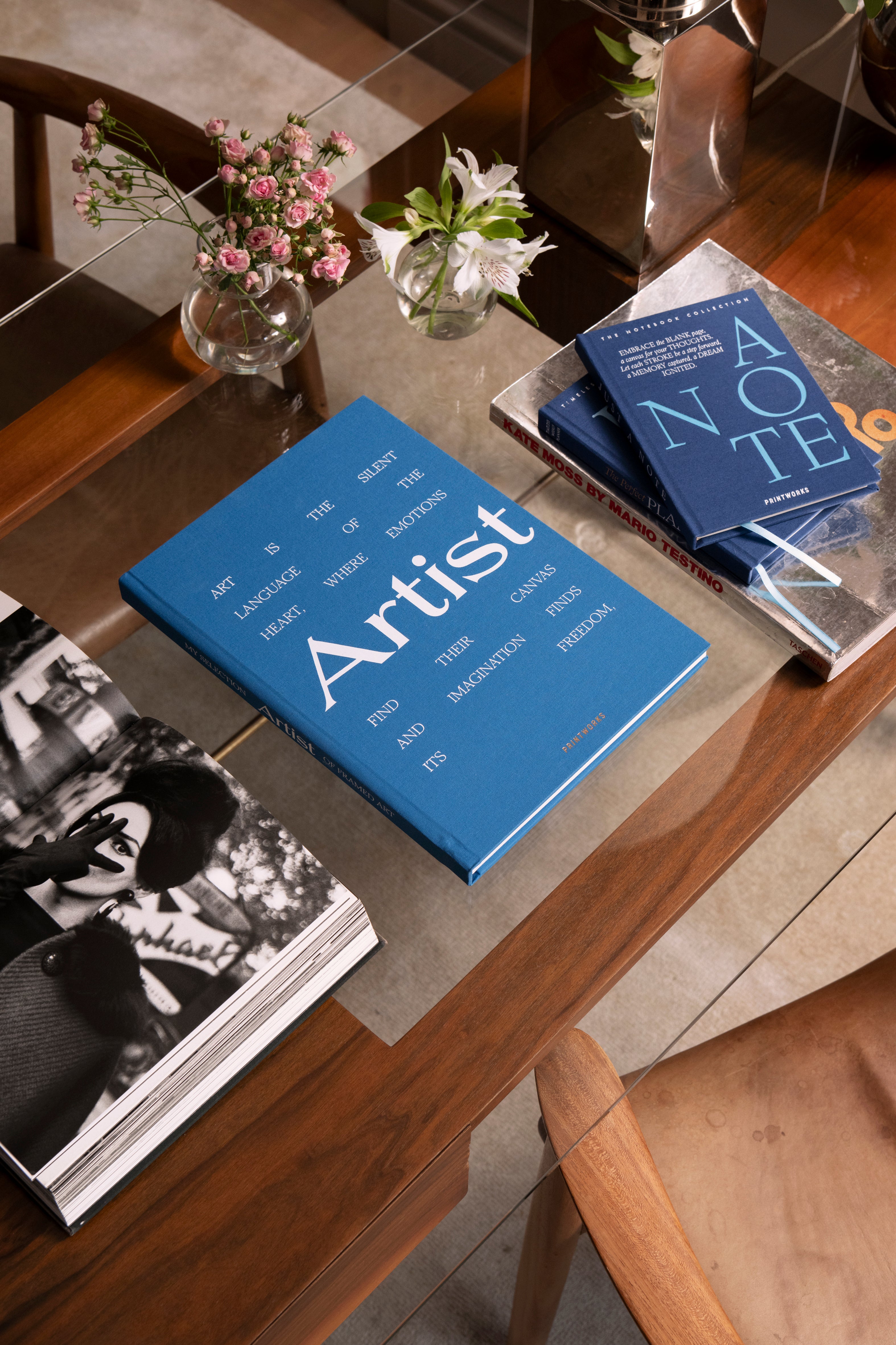 Zeichenalbum GREAT ART blau mit Weiß