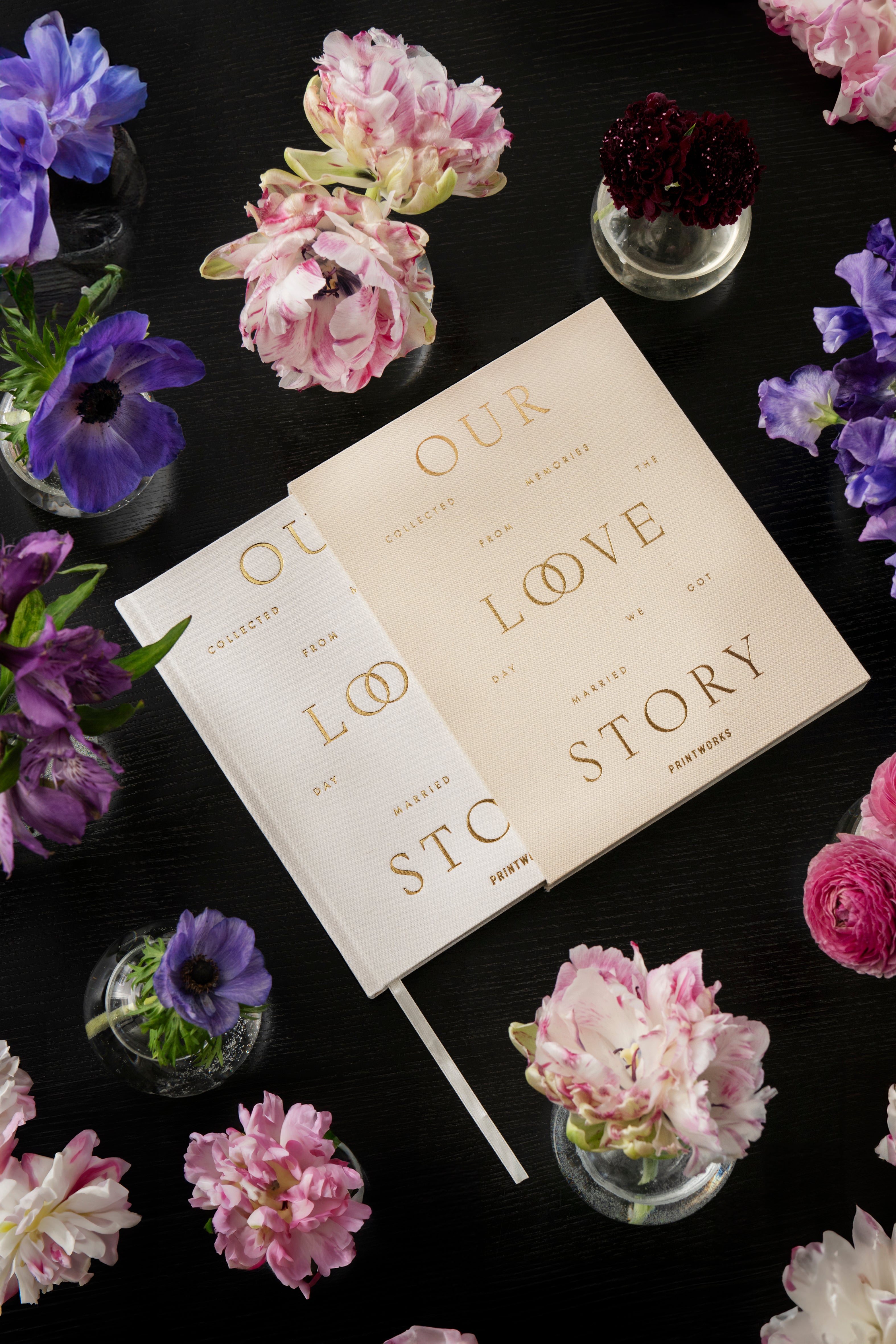 Hochzeitsjournal OUR LOVE STORY beige mit Weiß