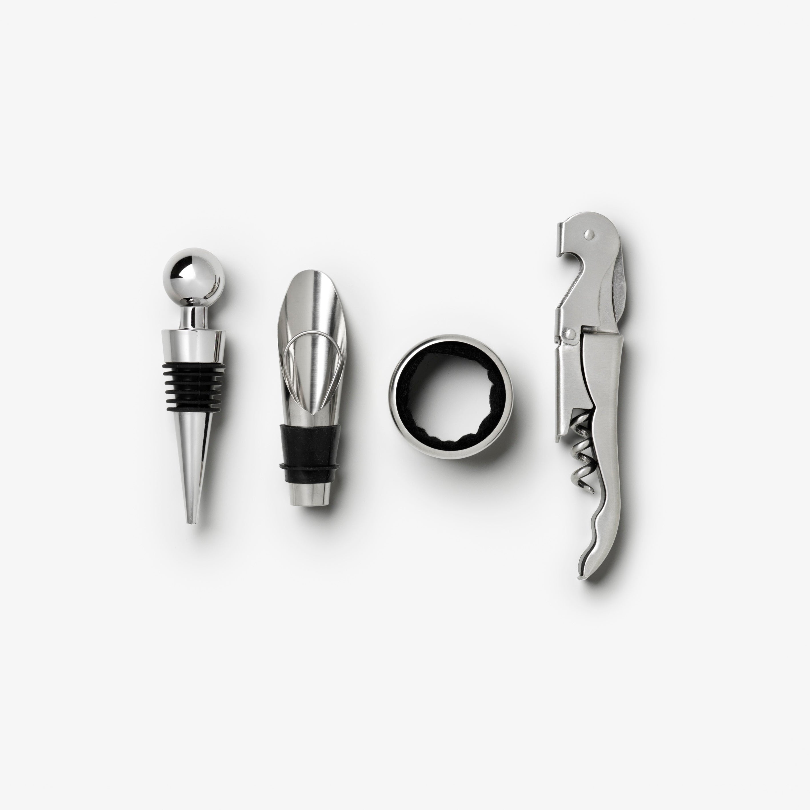 Weinaccessoires-Set THE ESSENTIALS beige mit bordeauxfarbenen Akzenten