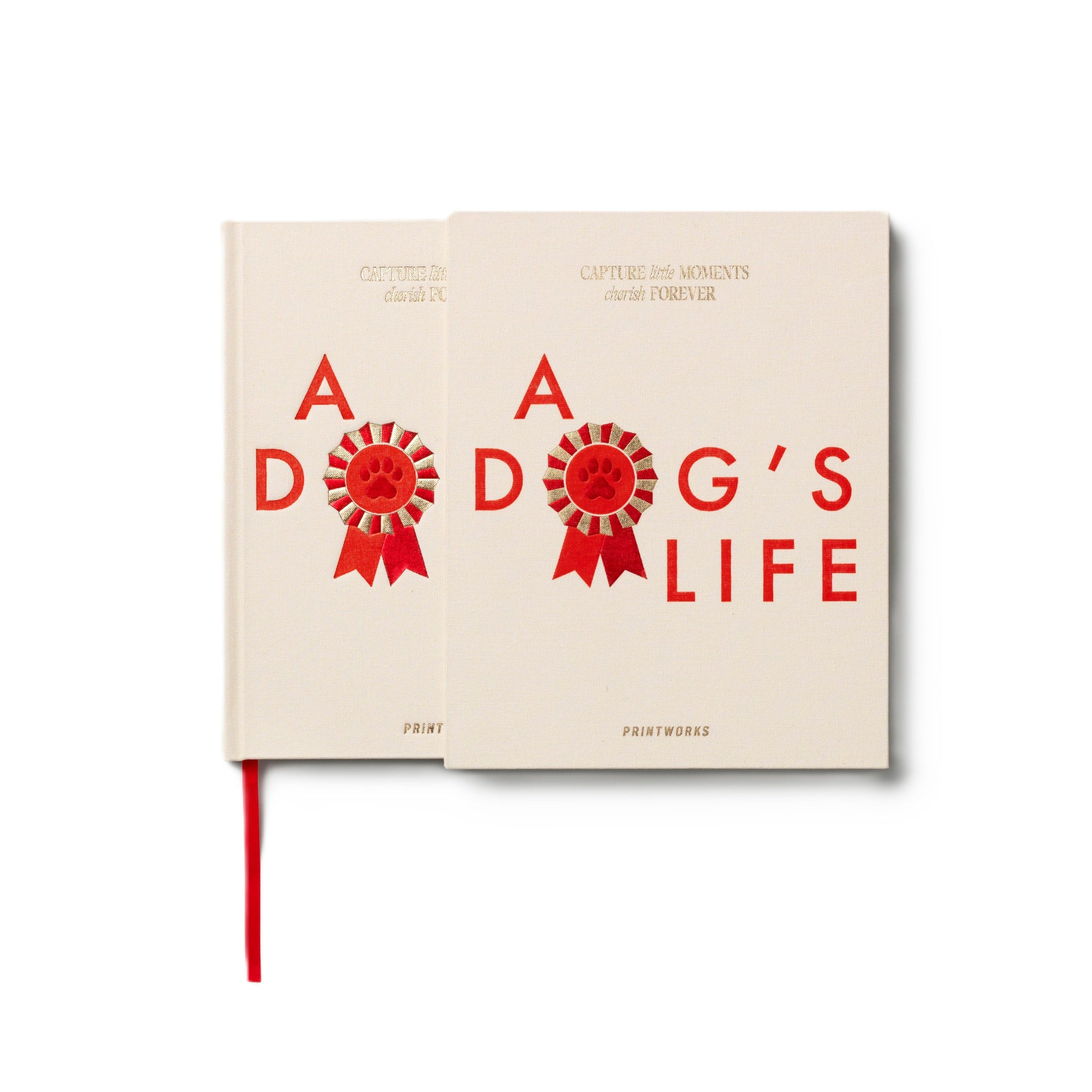 Dziennik A DOG'S LIFE beige mit Rot