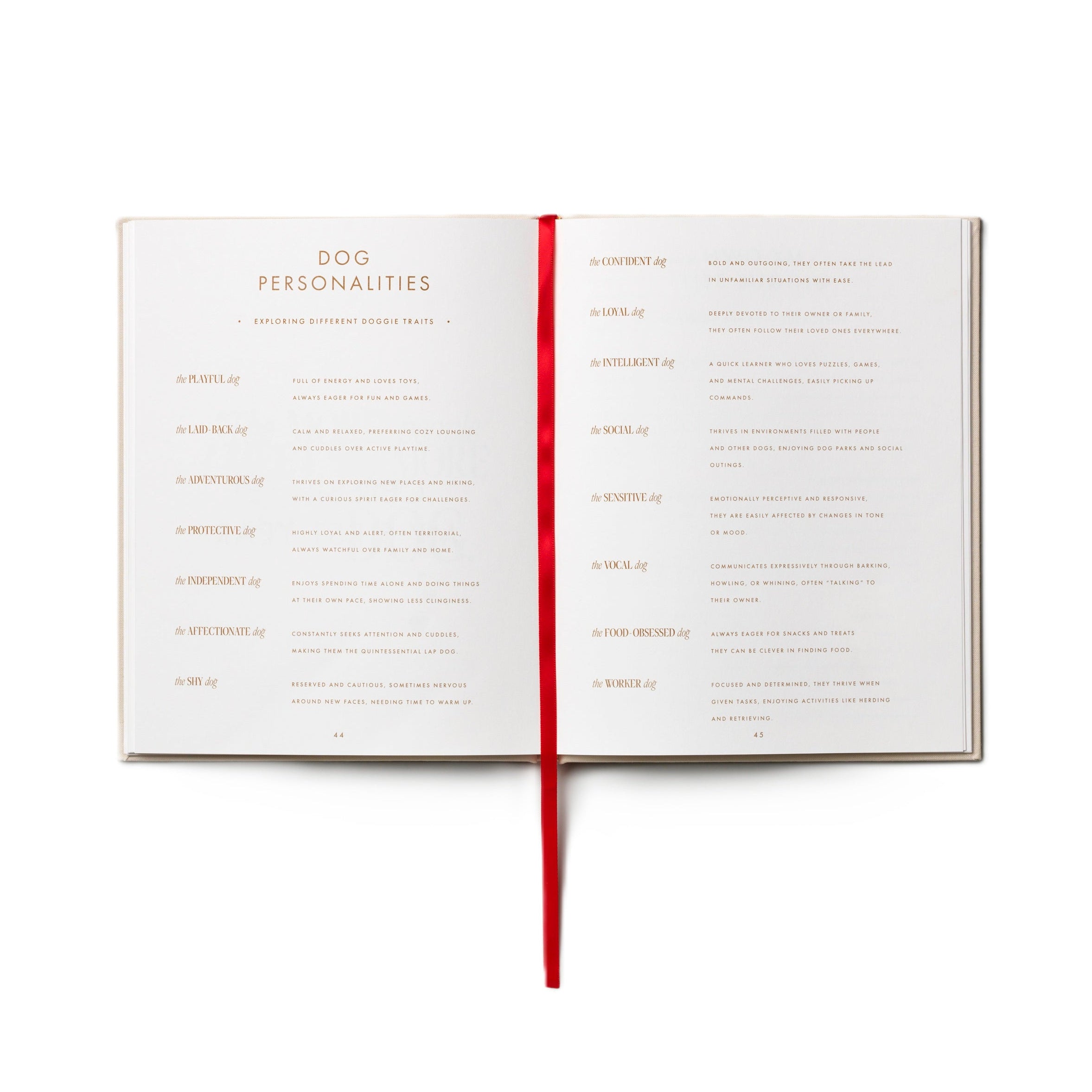 Dziennik A DOG'S LIFE beige mit Rot