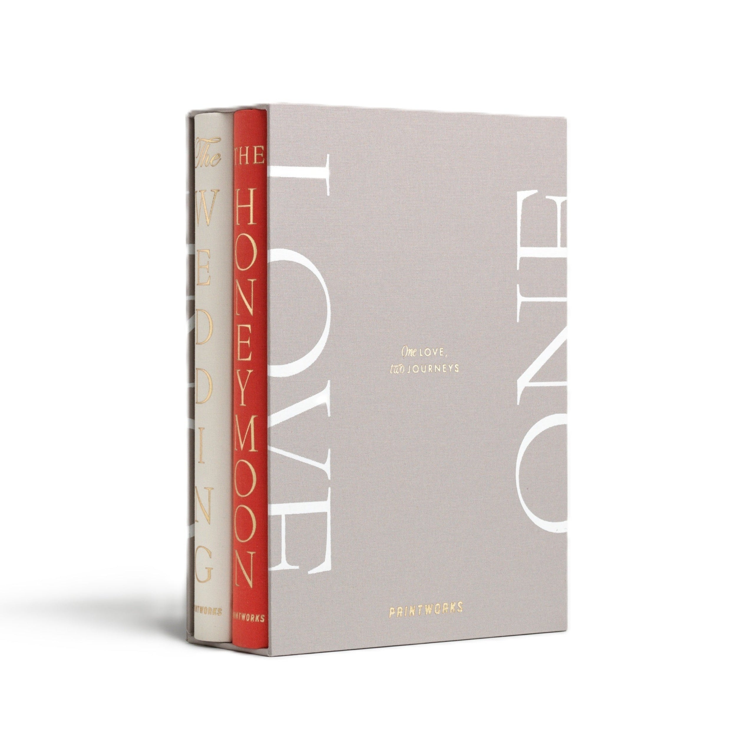 ONE LOVE Beige Photo Album Set with Red