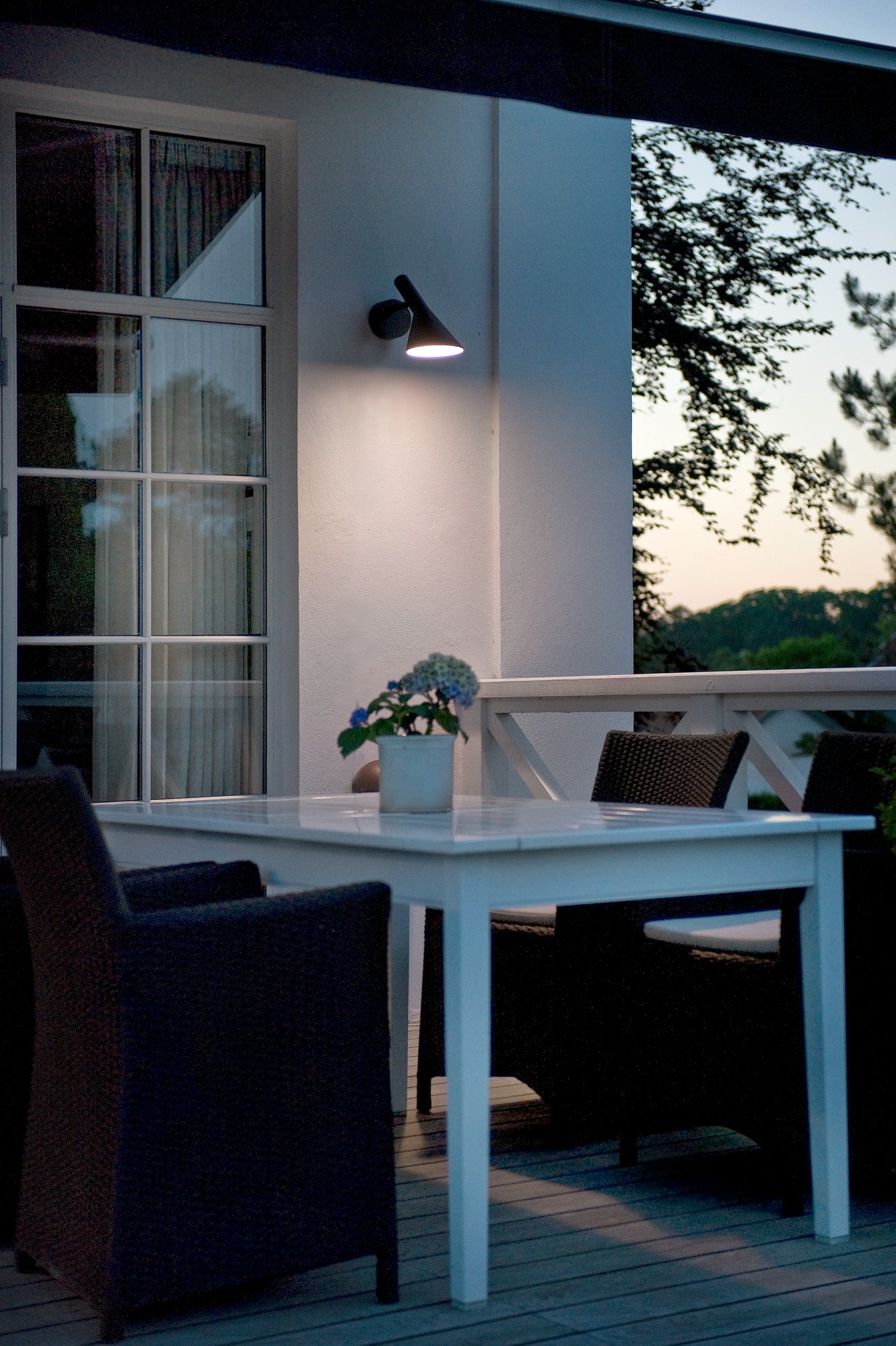 AJ 50 Black Outdoor Wall Lamp