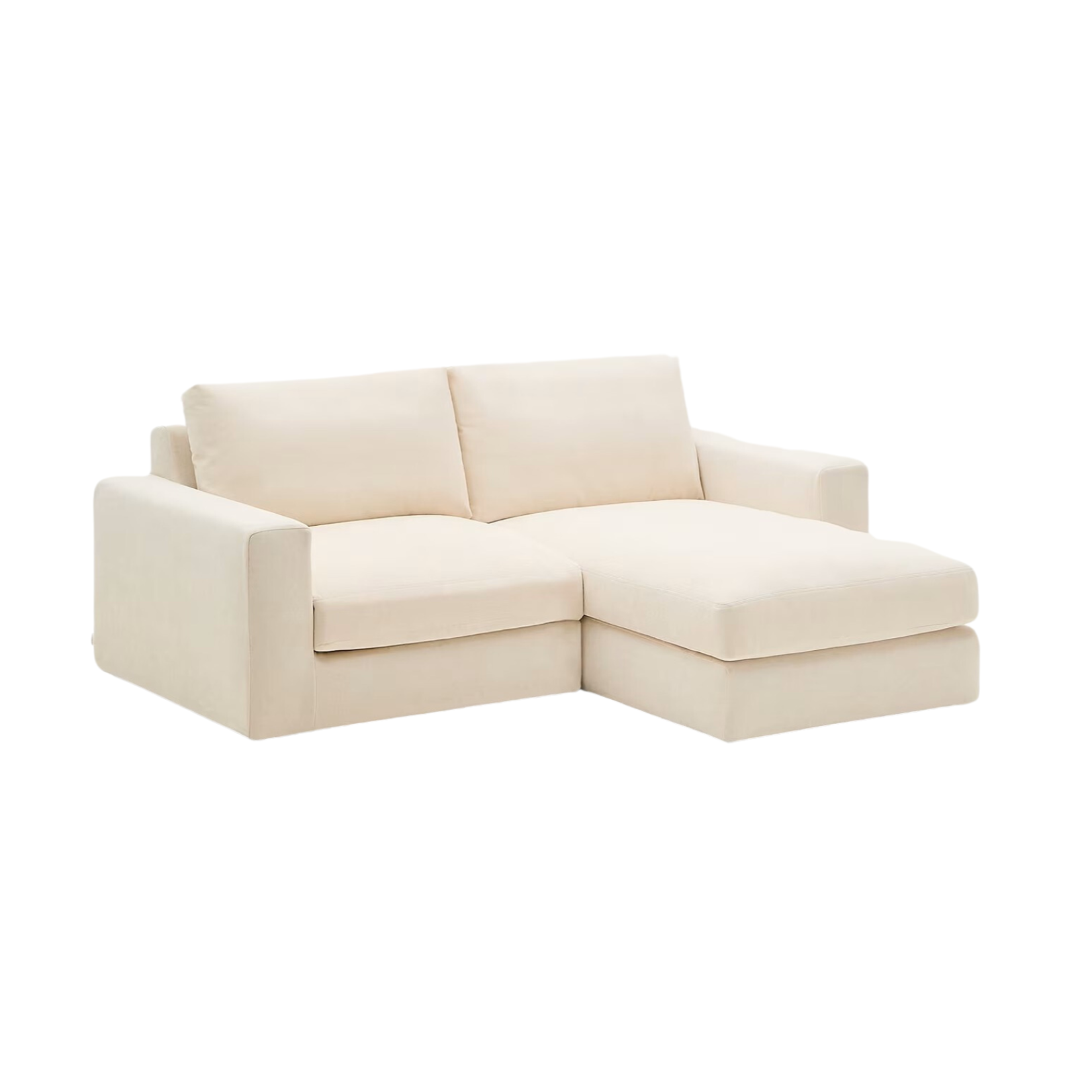 3-Sitzer-Ecksofa ALEA, ecrufarbenes Chenille
