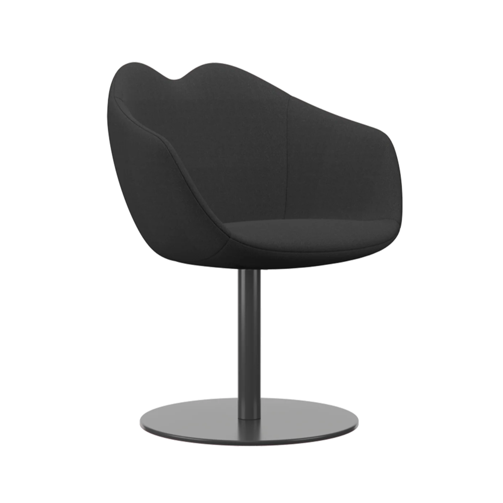 XOXO Armchair Dark Gray with Round Base