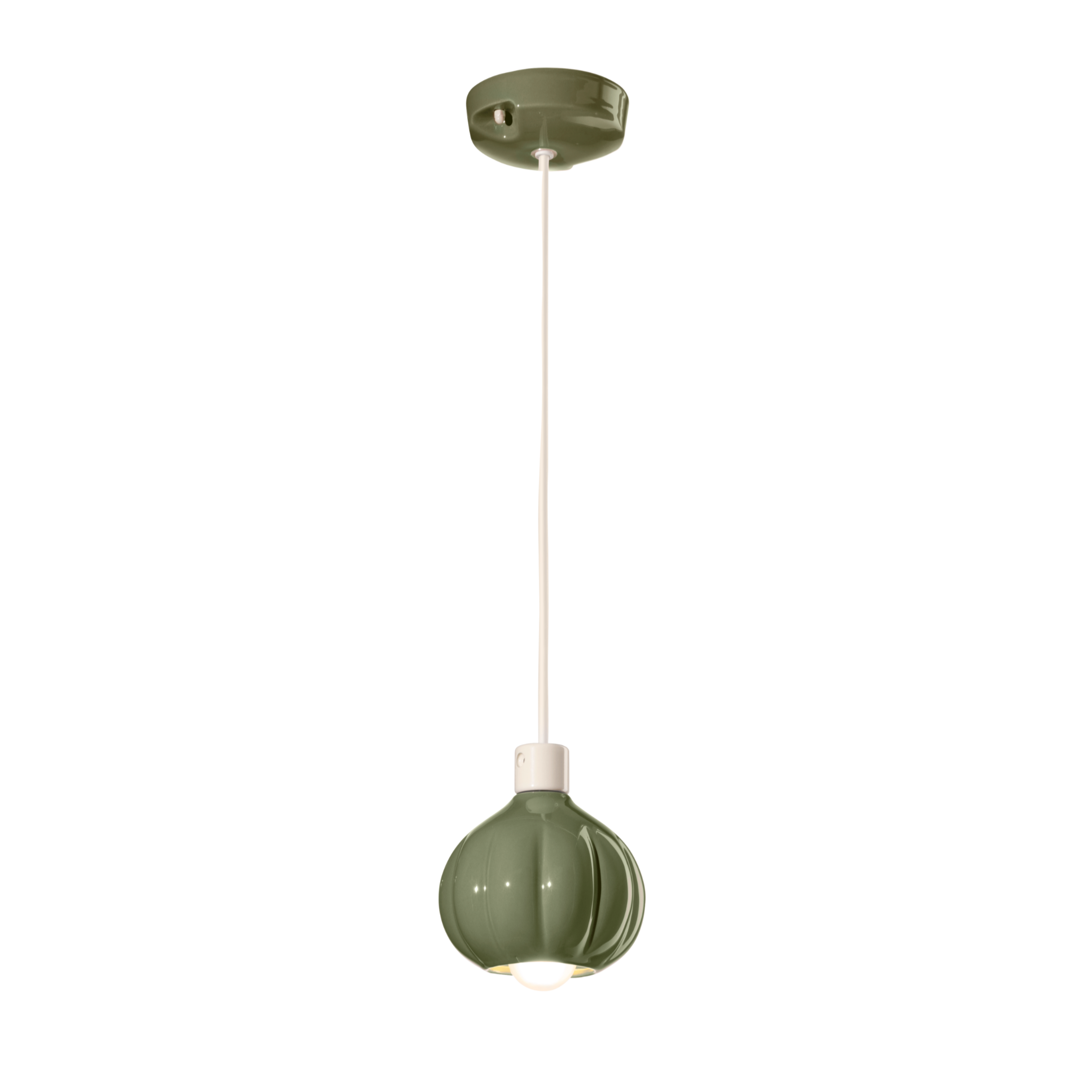 AFOXÉ ceramic pendant lamp in sage