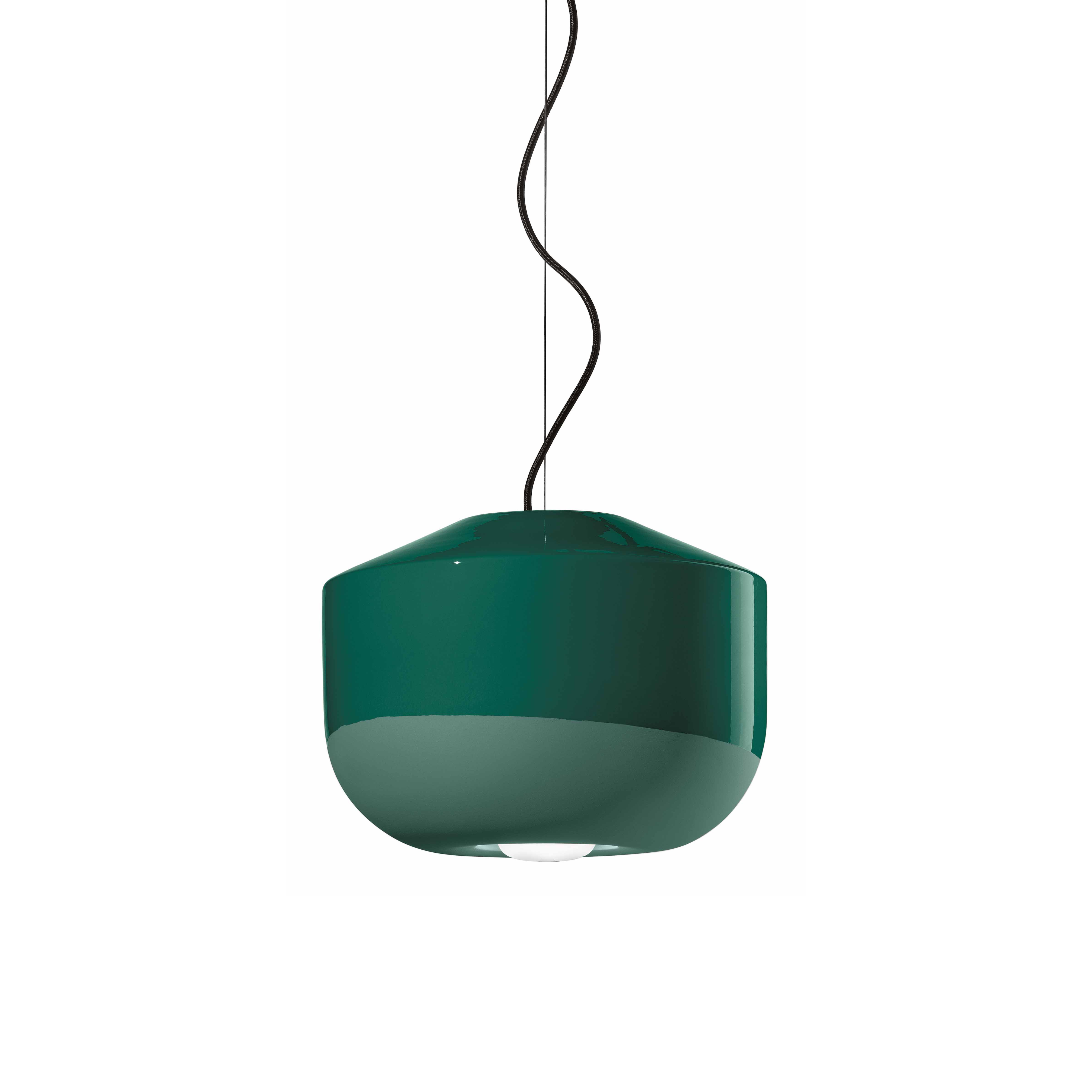 BELLOTA ceramic pendant lamp in bottle green