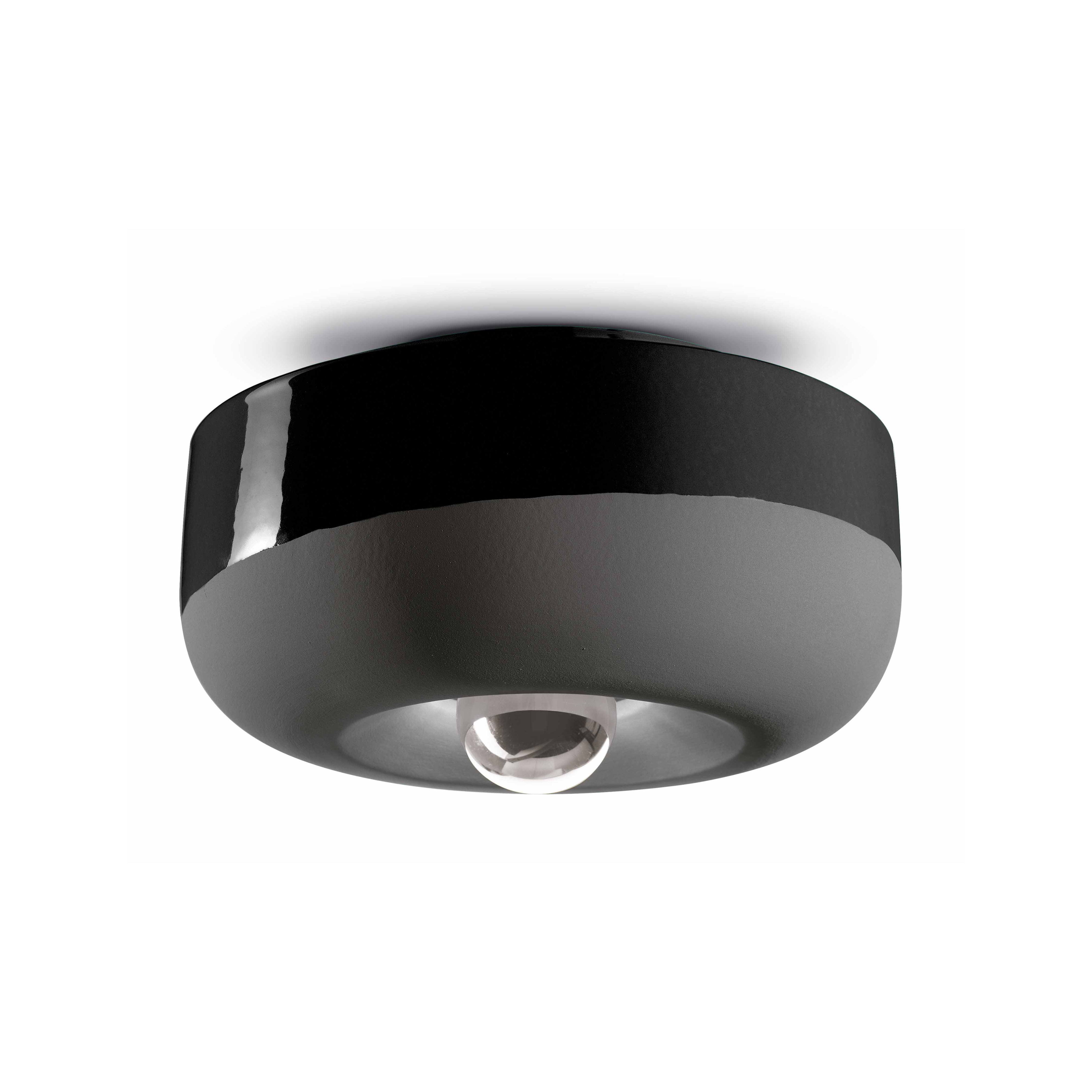 Black ceramic wall lamp BELLOTA