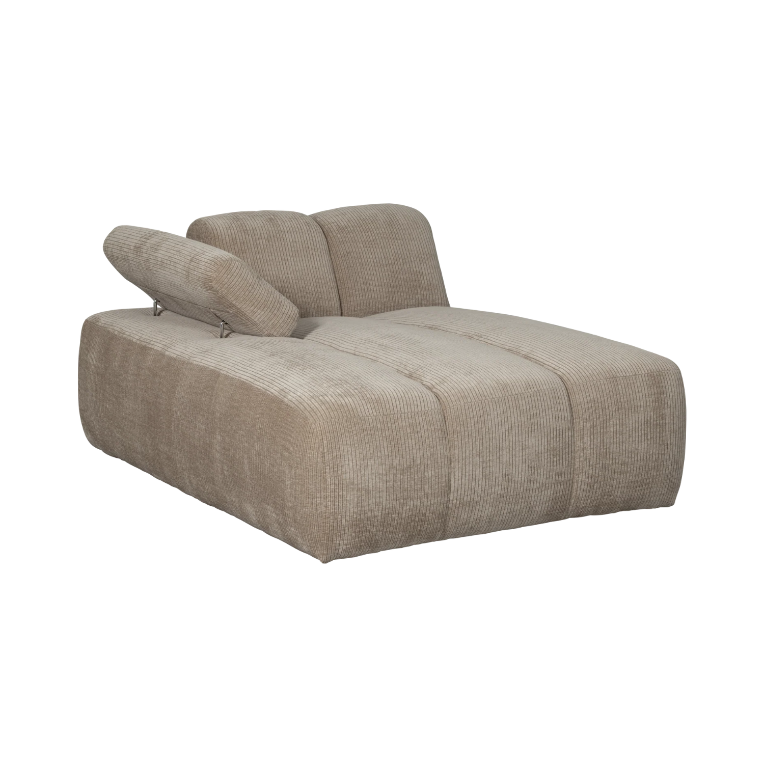 MOJO modular sofa - left-sided chaise longue dark sandy corduroy