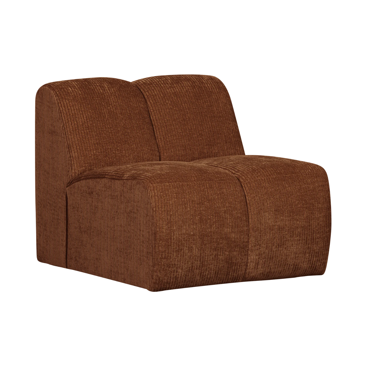 Modulsofa MOJO - 1-sitziges Element aus braunem Cord