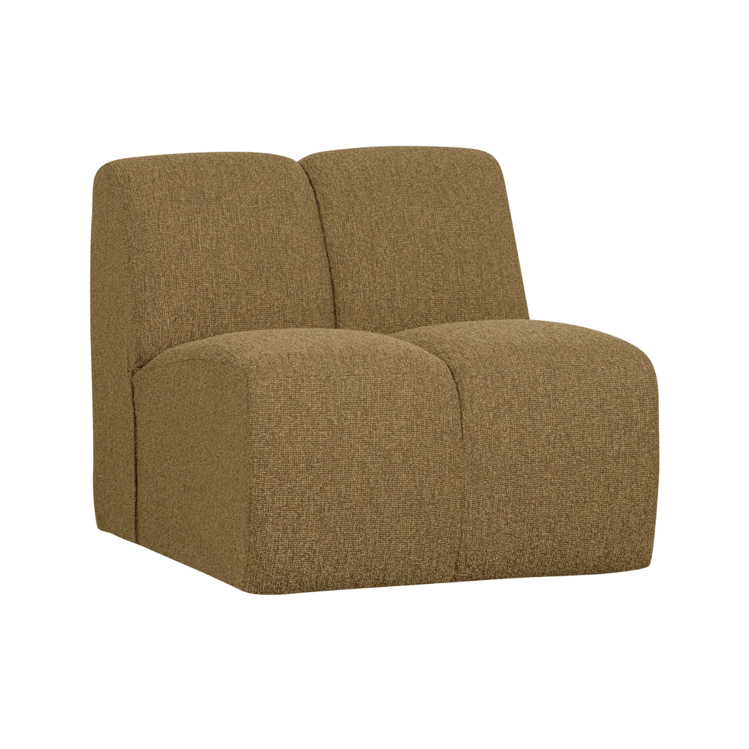 Modulares Sofa MOJO - 1-sitziges Element in dunklem Honig-Bouclé