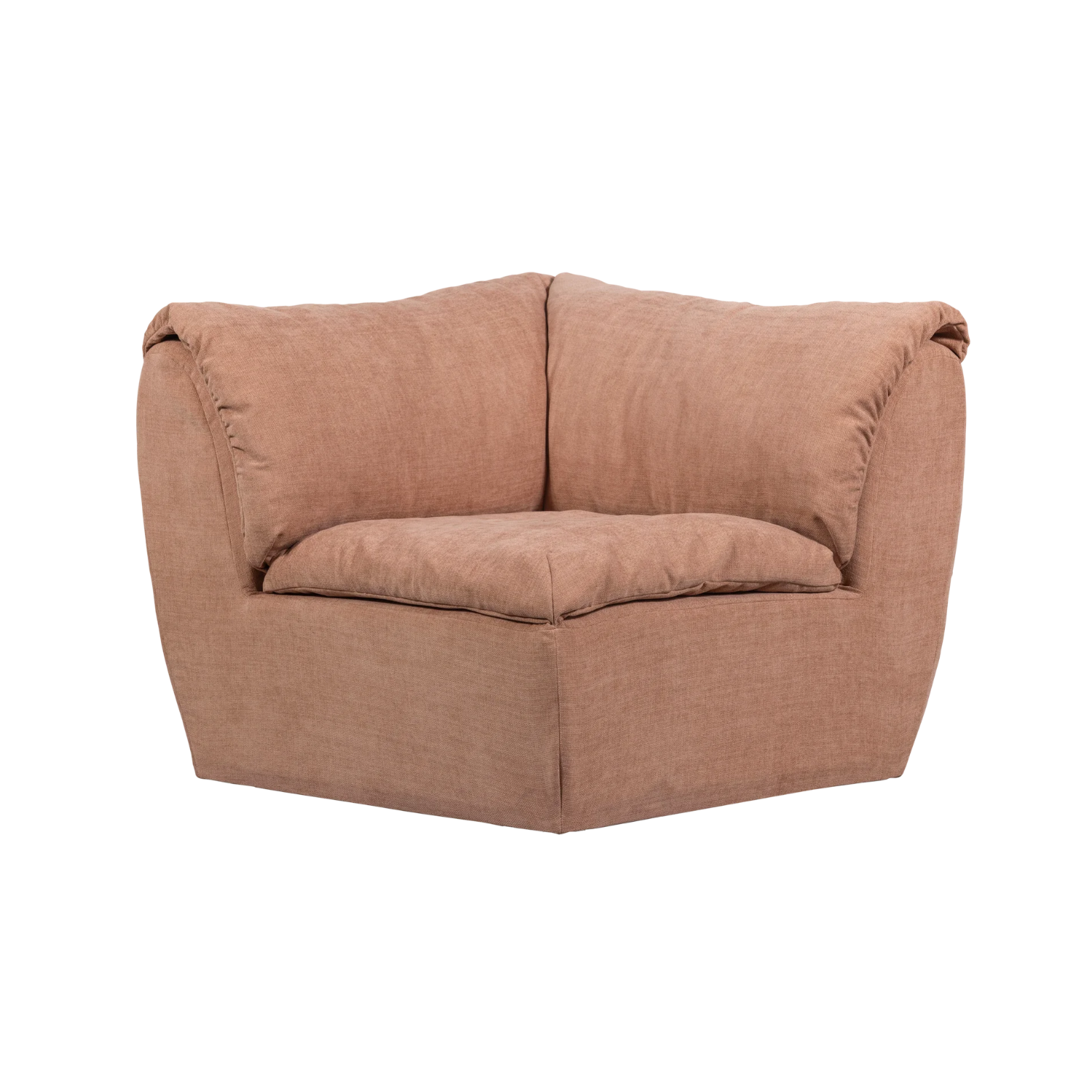 Modulares Sofa BAGGY - Eckelement in Rosa