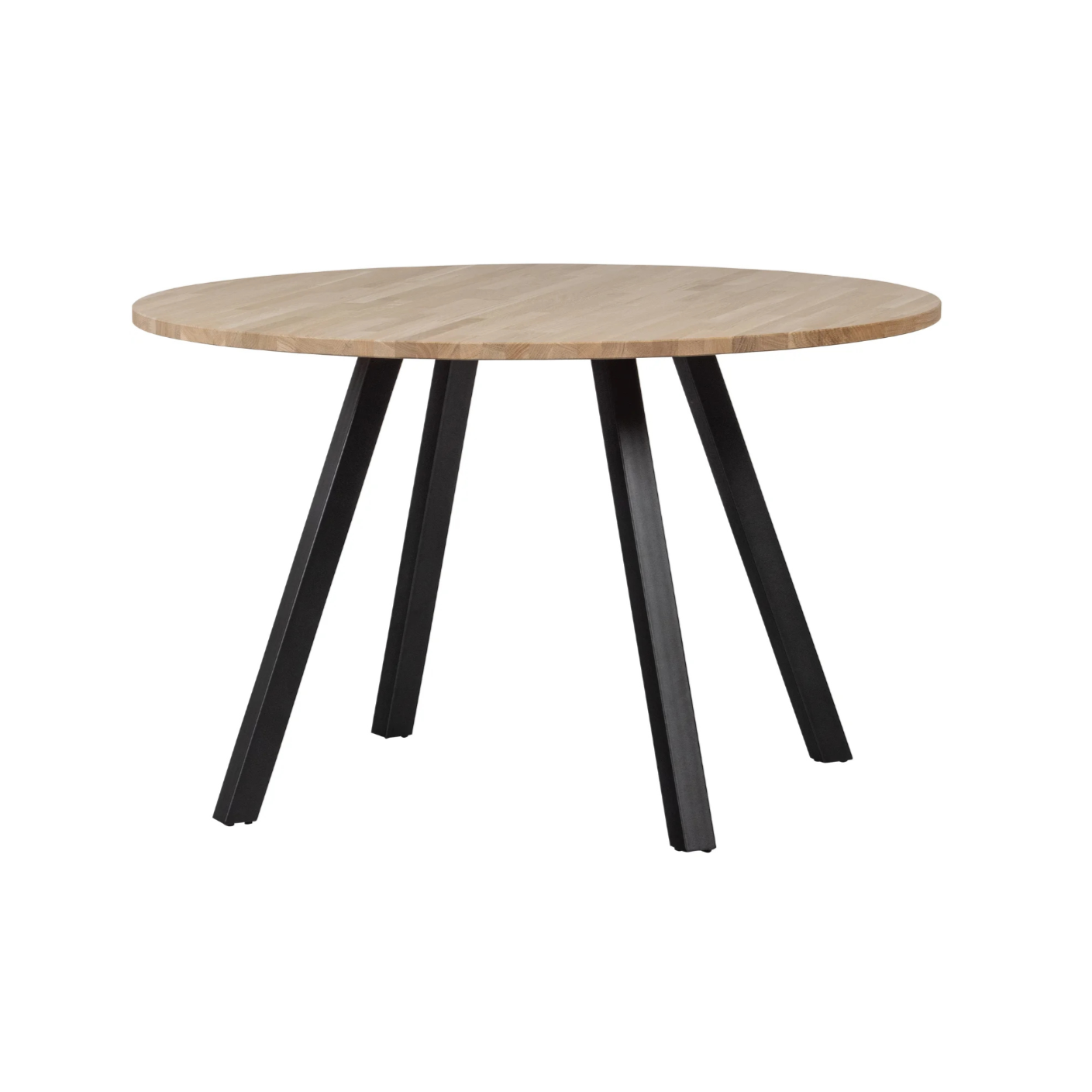 Round table TABLO oak with a V-shaped base