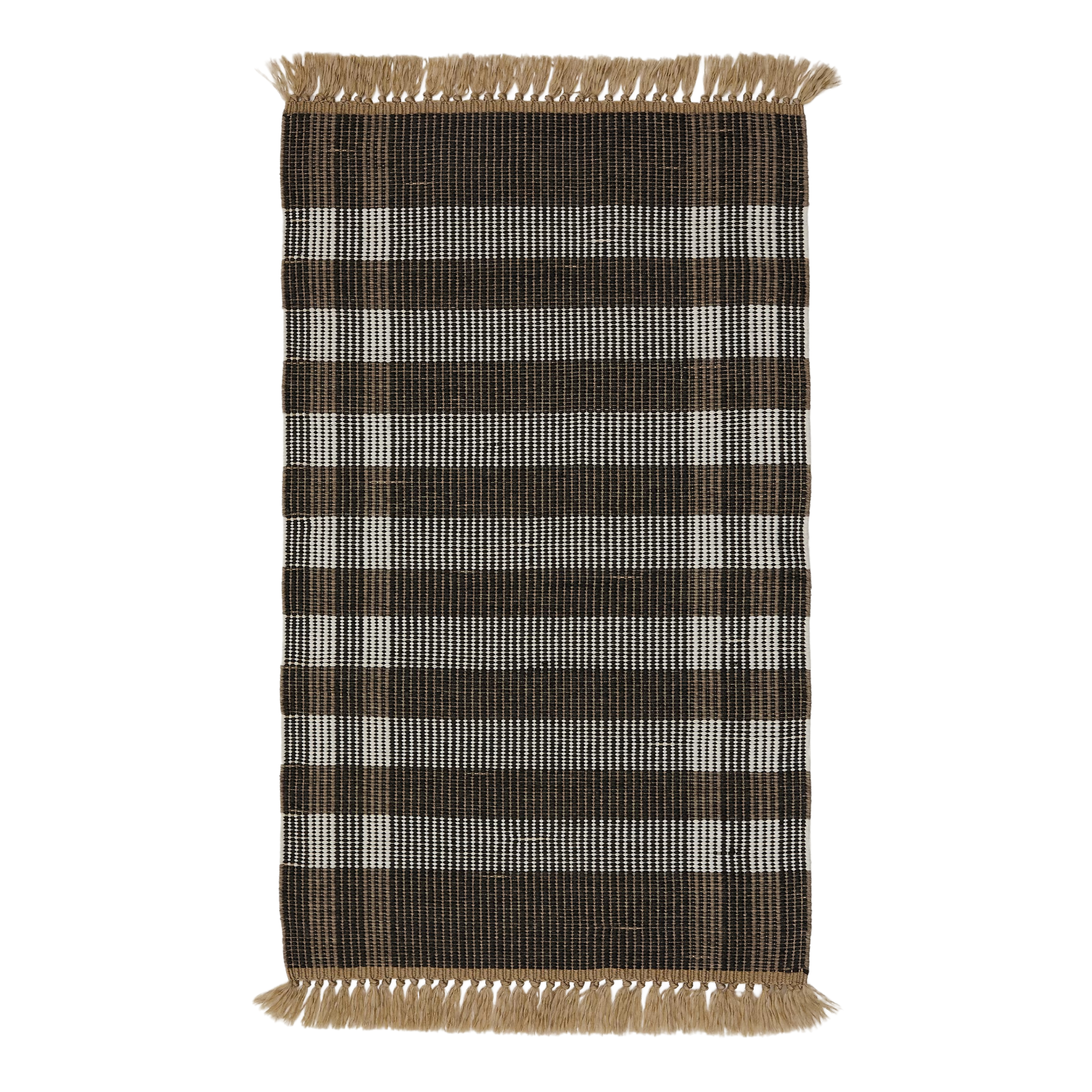 Schafsfellteppich braun kariert