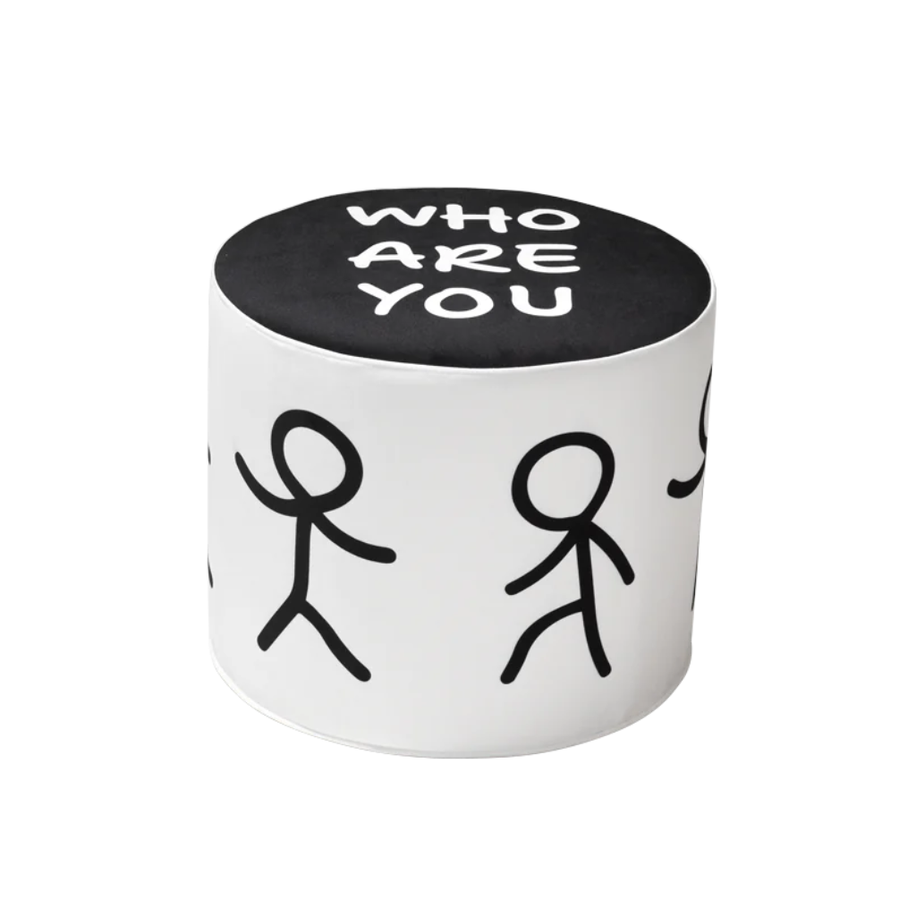 Puf WER SIND SIE schwarz-weiß