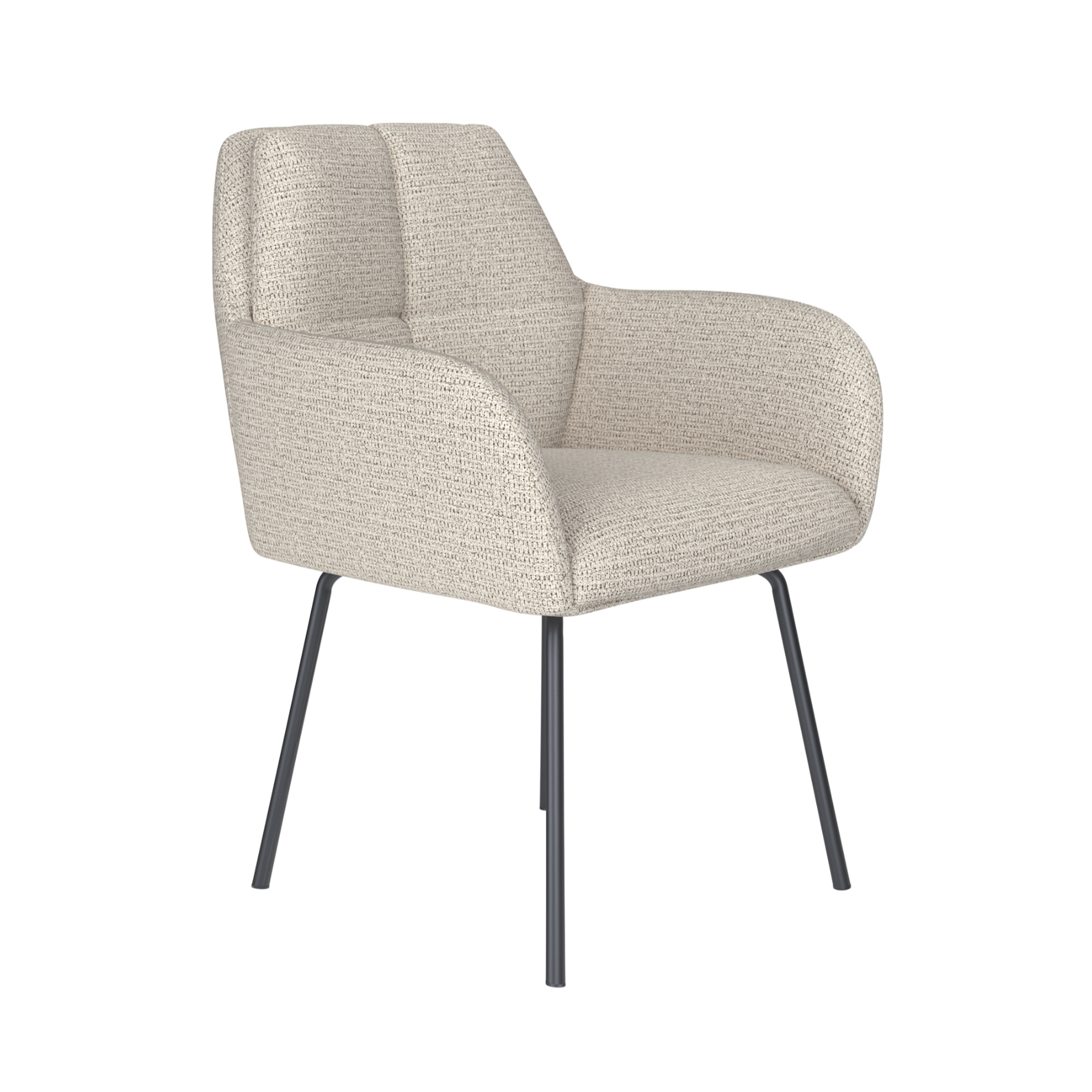 PETE chair white with black base