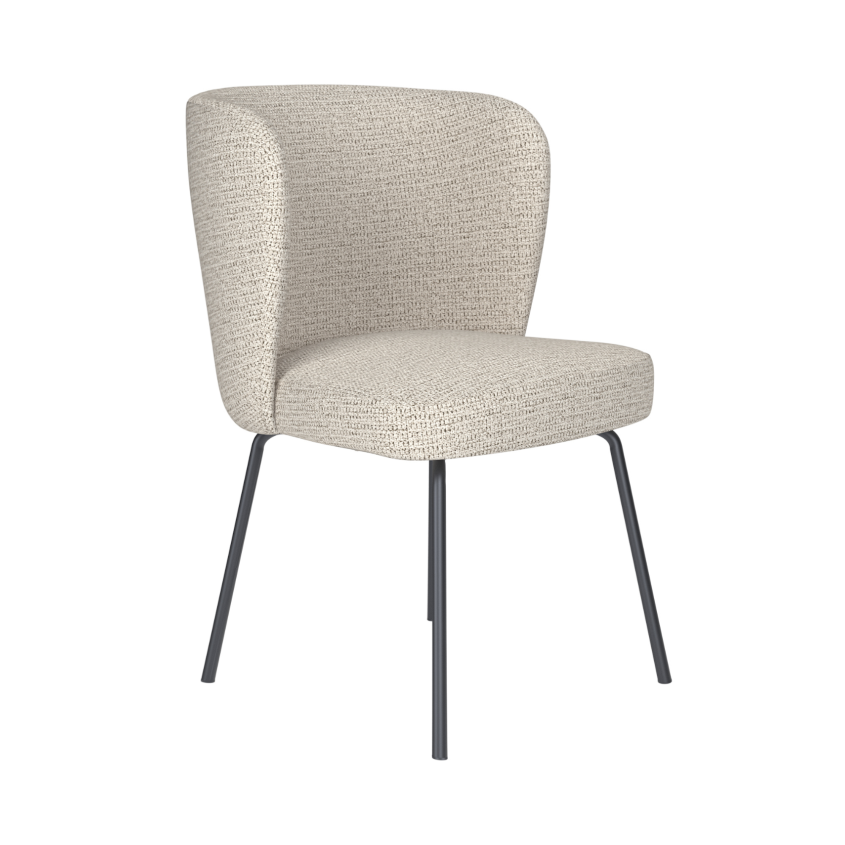 Stuhl STAN weiß meliert mit schwarzem Gestell