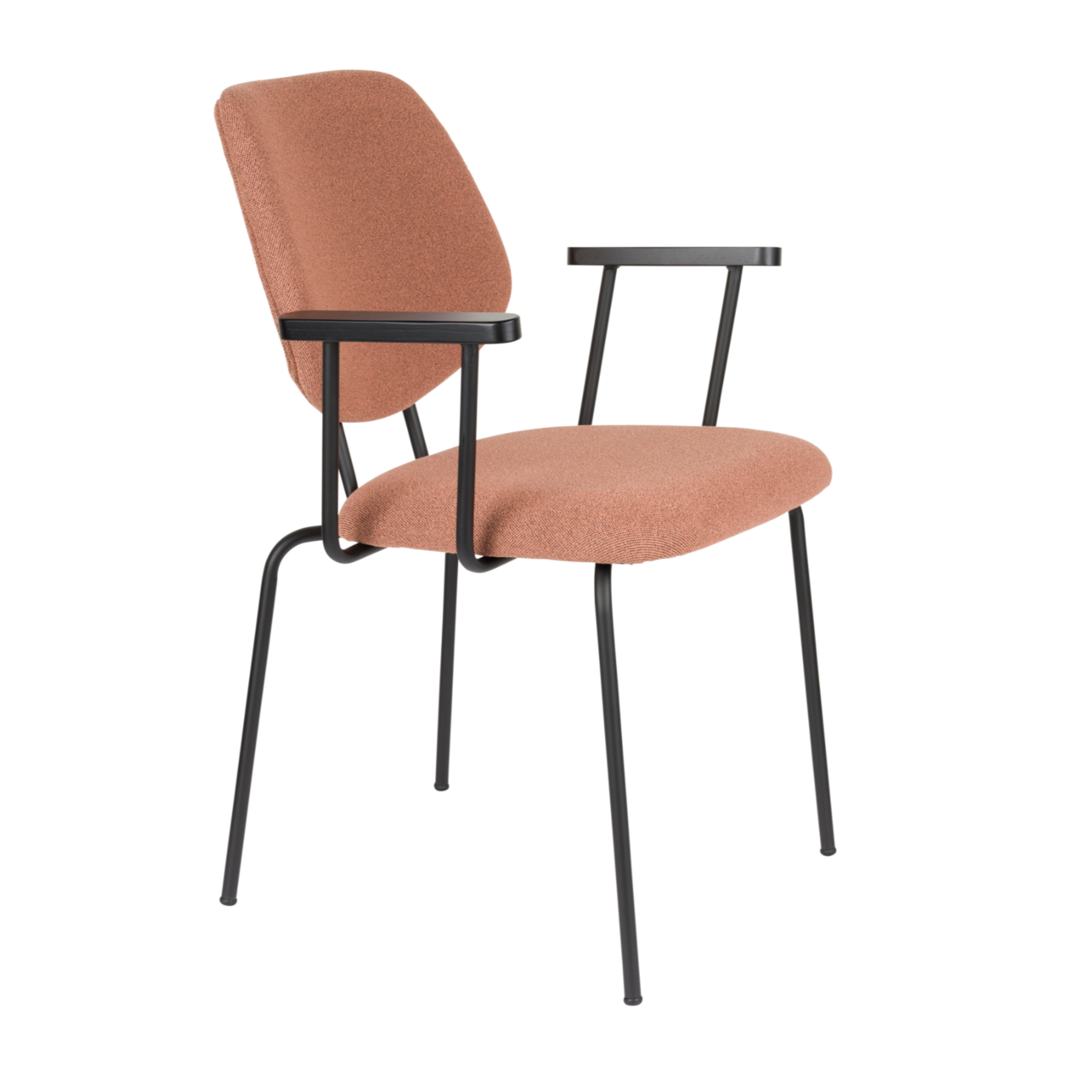 ZELO pink armchair with black base