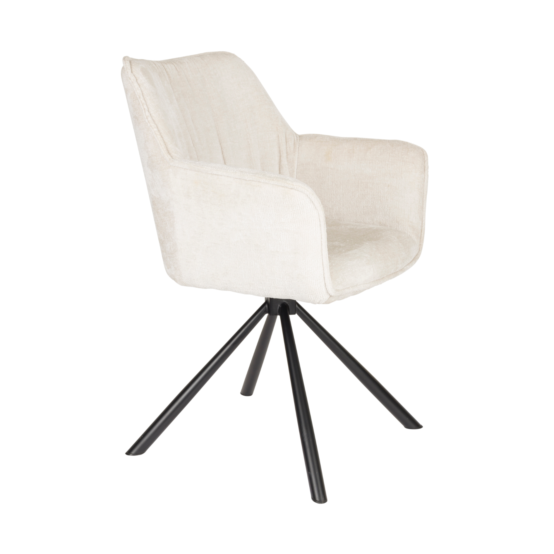 Stuhl KODAK hellbeige mit schwarzem Gestell