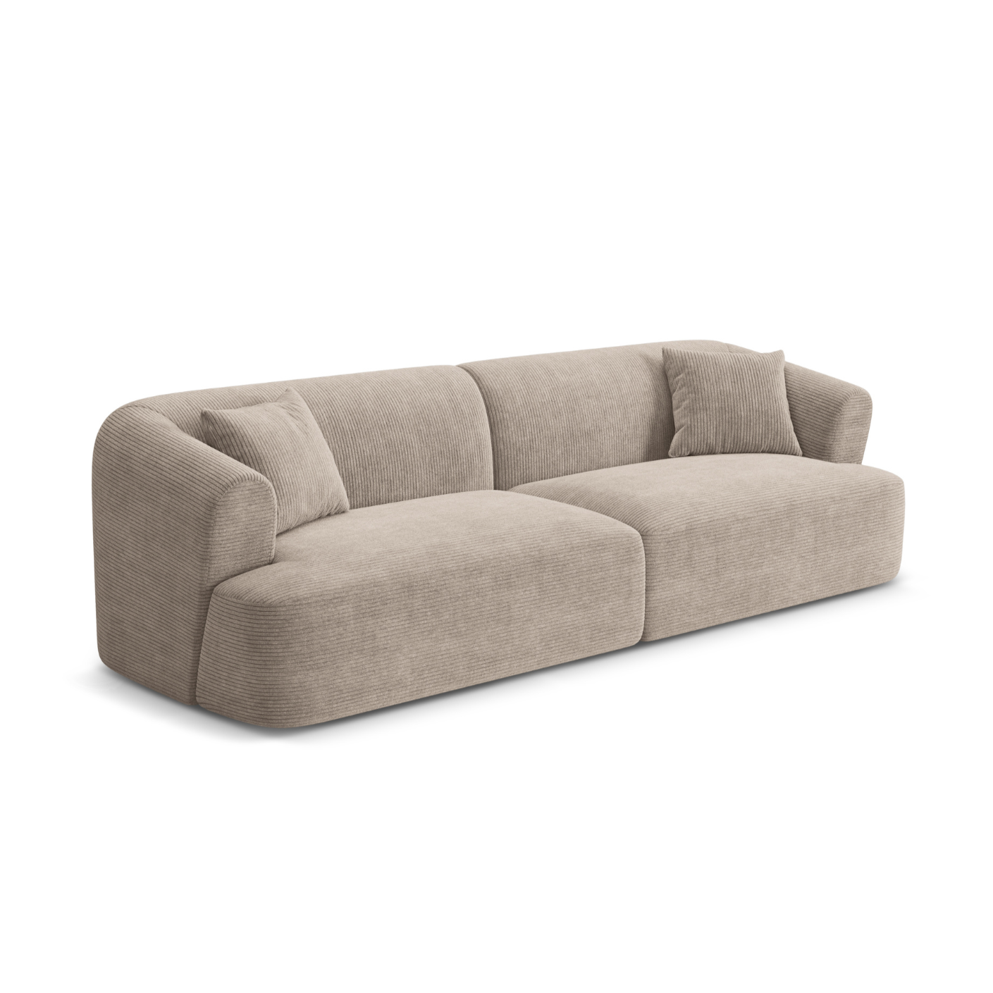 Sofa für 4 Personen CAMPI beige Cord