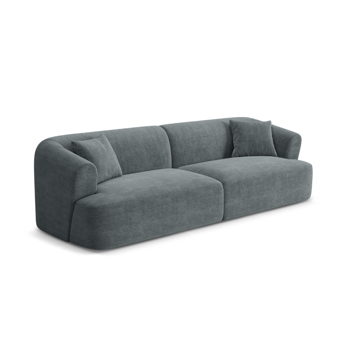 4-seater CAMPI sofa gray corduroy