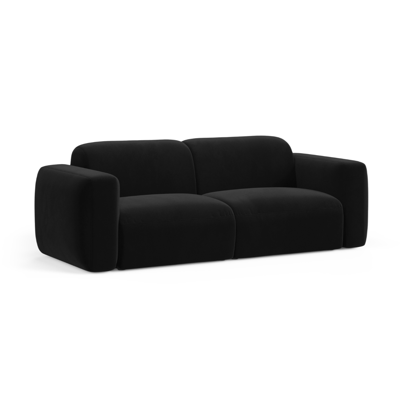 Sofa aus Samt 3-sitzig STRINO schwarz