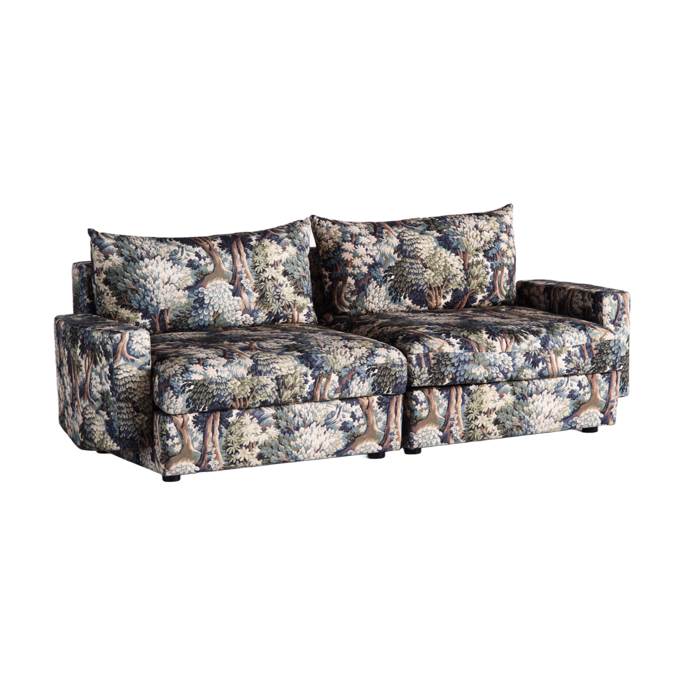 Sofa 2-Sitzer LAUREL mit Pflanzenmotiv