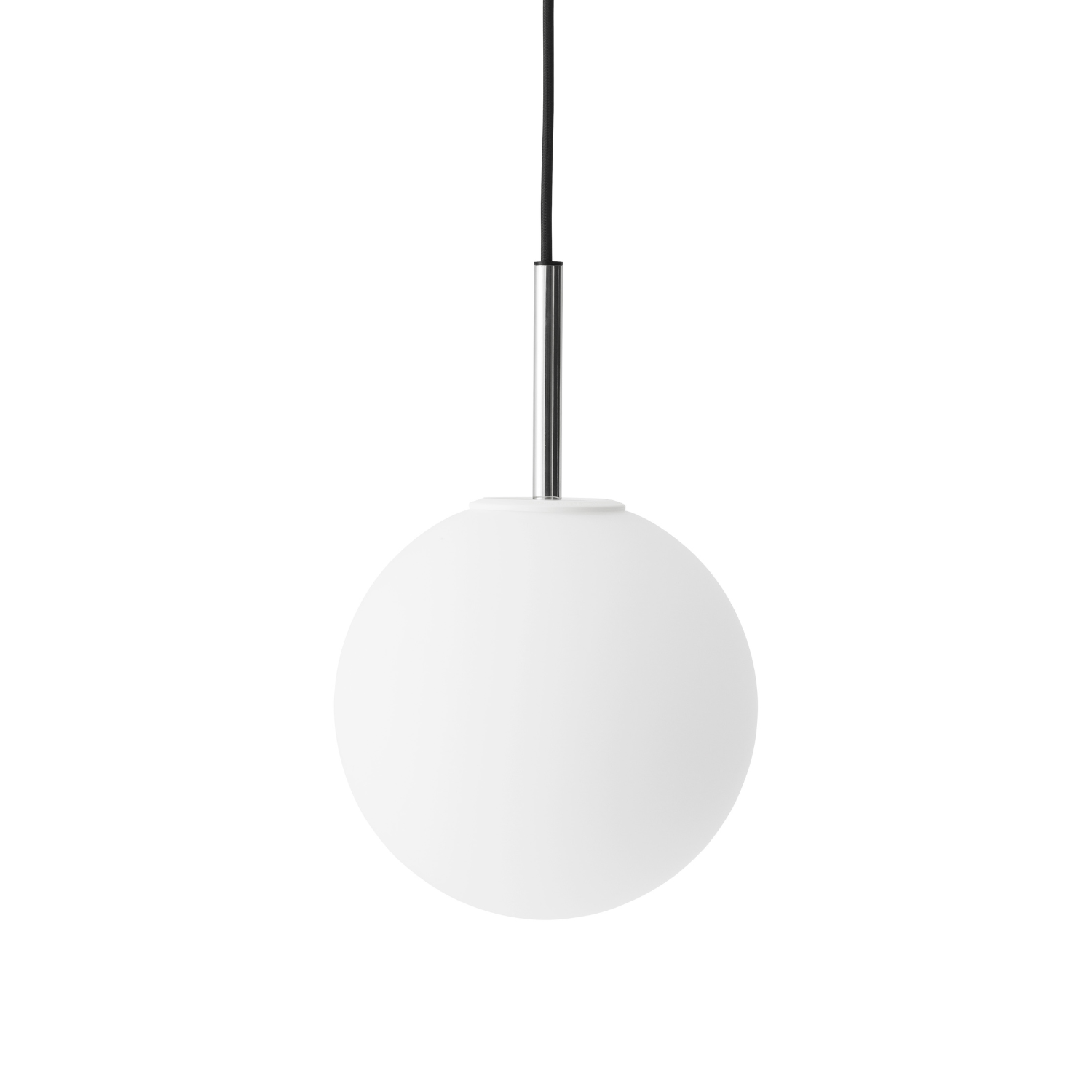 TR BULB polished steel pendant lamp