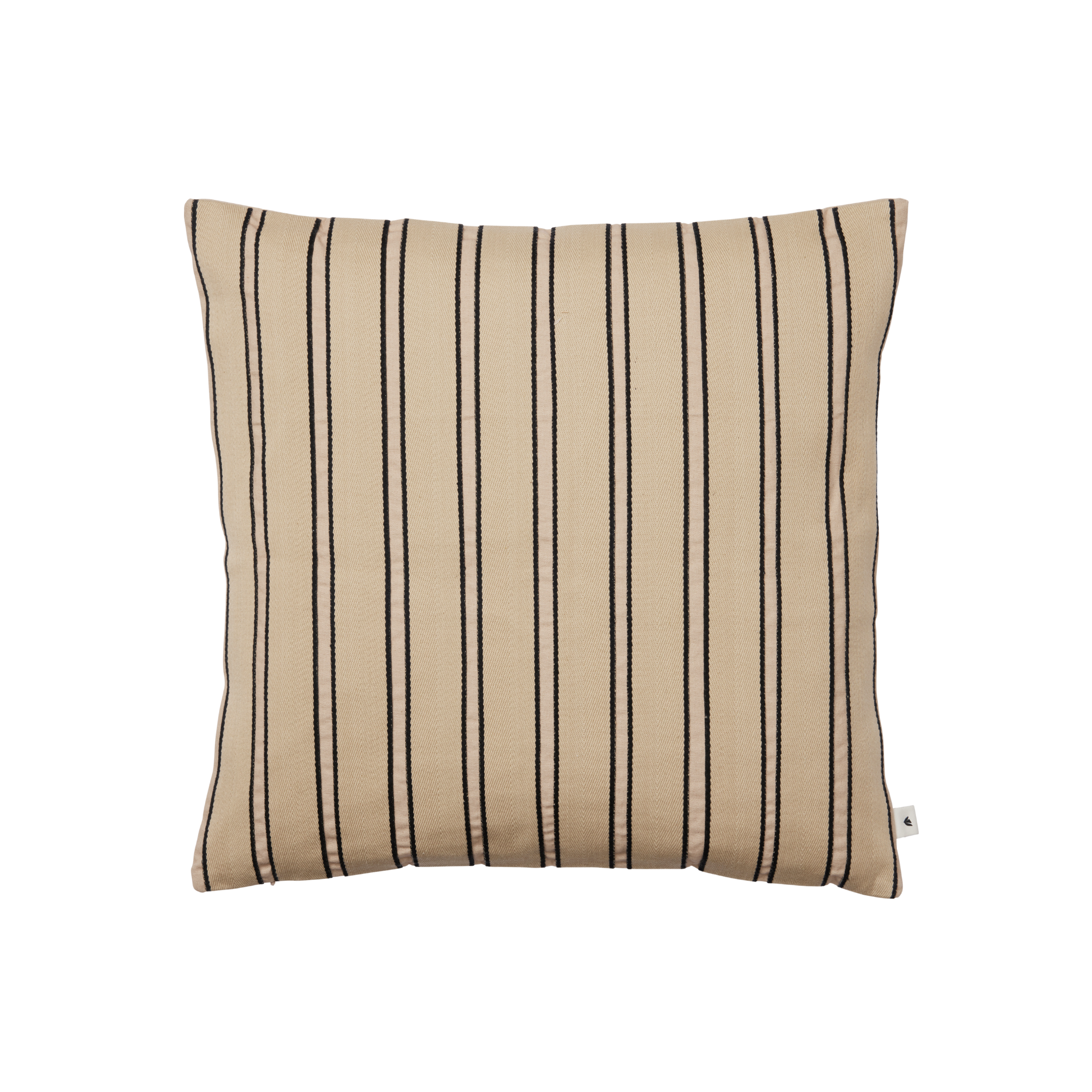 Kissen TWILL beige mit Schwarz