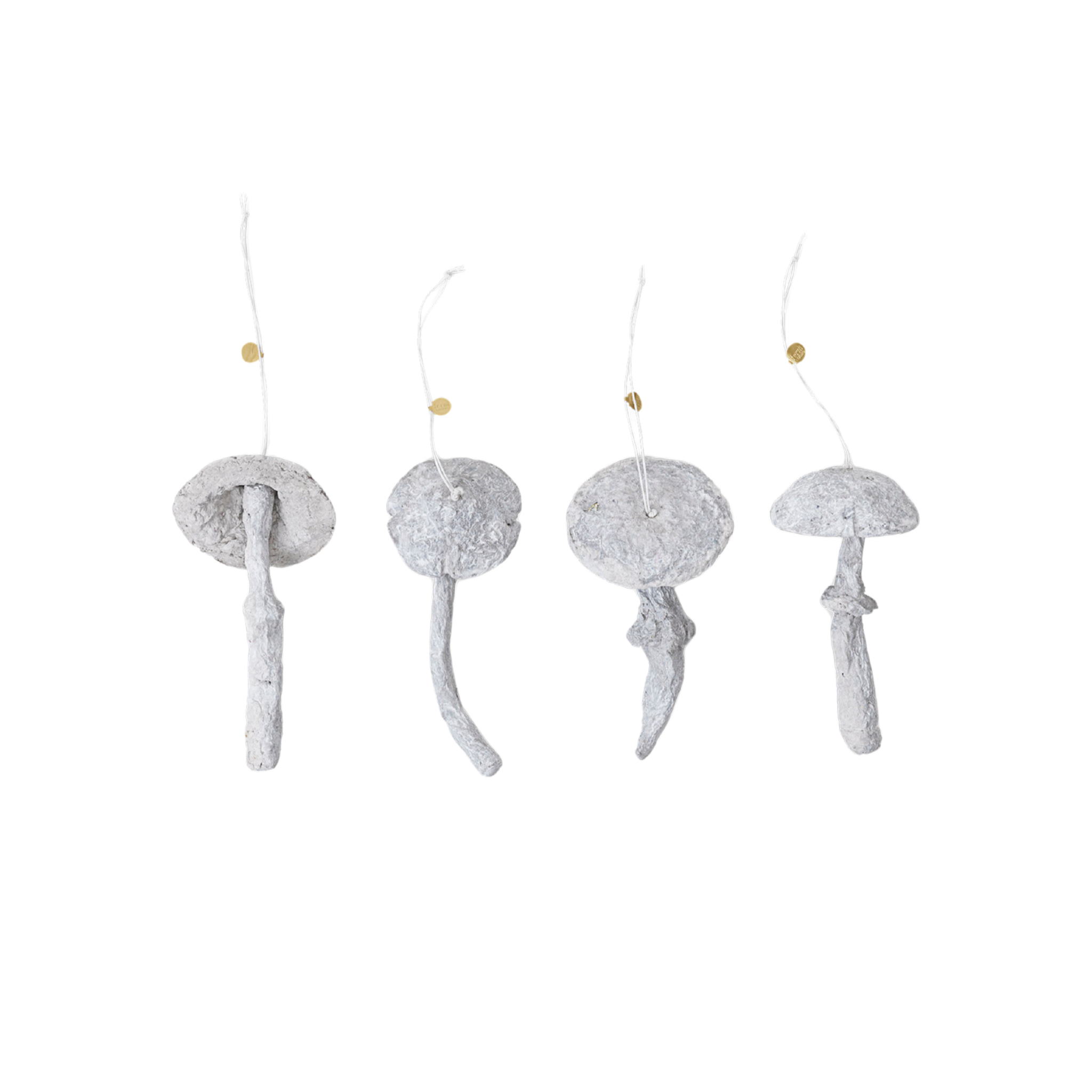 Dekorationsset für den Weihnachtsbaum MUSHROOM gebrochenes Weiß