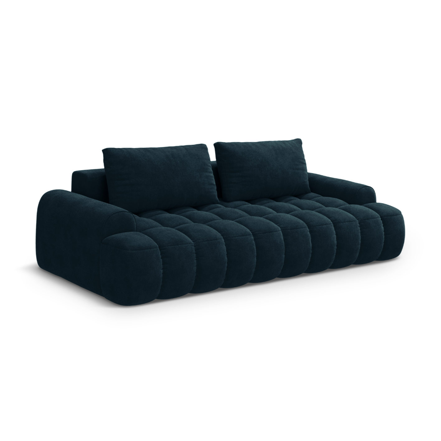 Sofa aus Samt mit Schlaf-Funktion für 4 Personen LINZ petrol