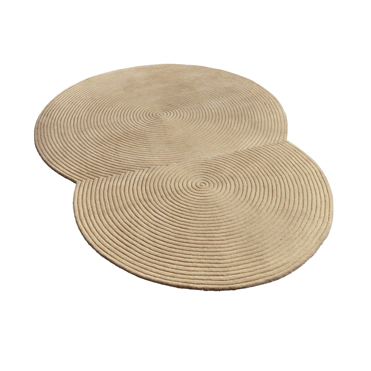 ZEN ROUNDED oval rug beige